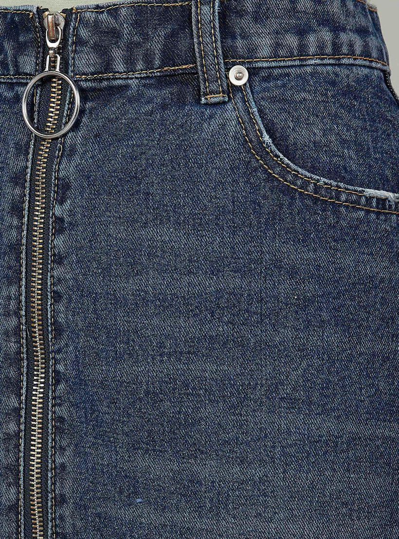 Denim Midi A-line Skirt with Pocket Detail and Belt Loops-women-clothing-bottoms-skirts-image-3