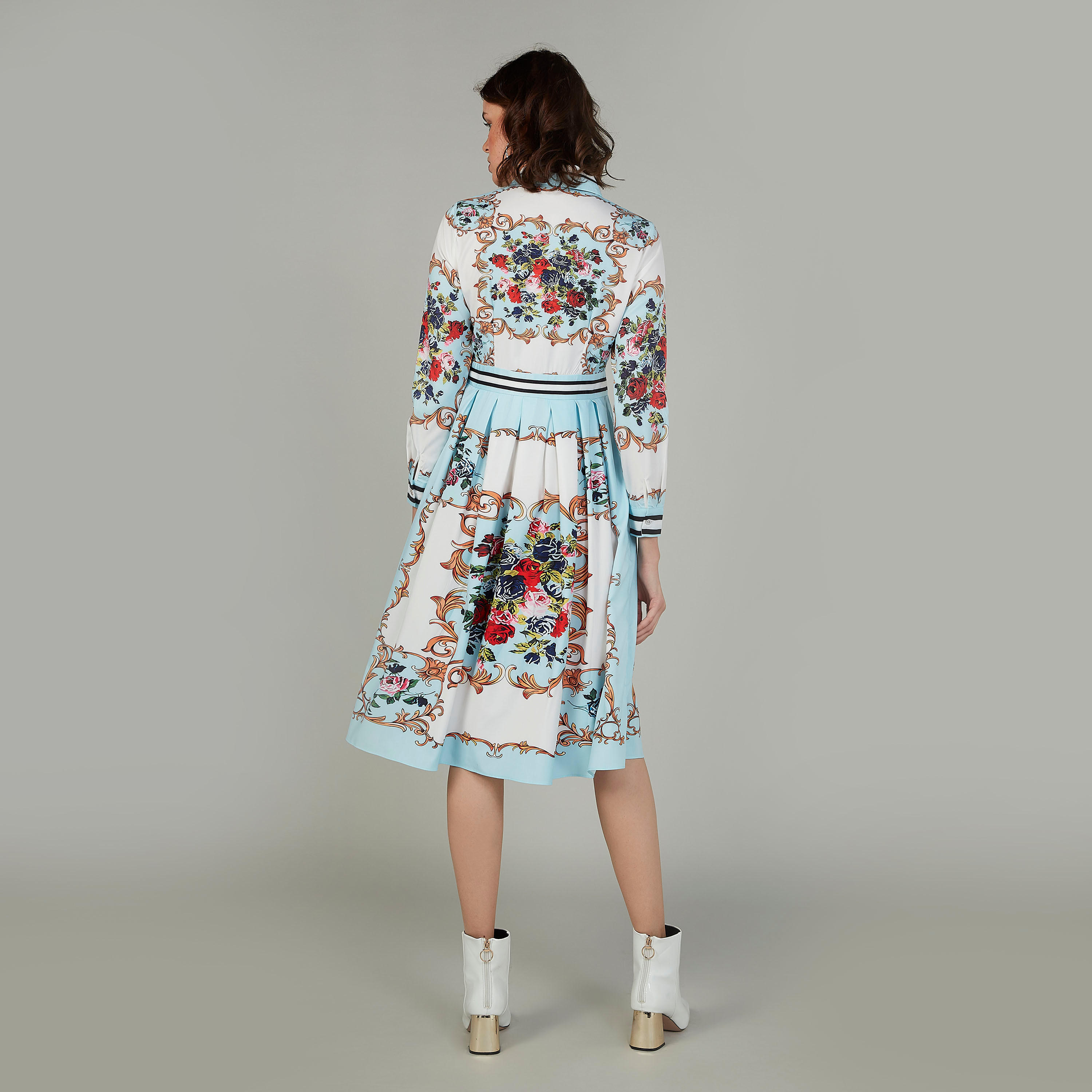 فستان ميدي إيه لاين بأكمام طويلة وياقة عادية وطبعات-women-clothing-dresses-image-4