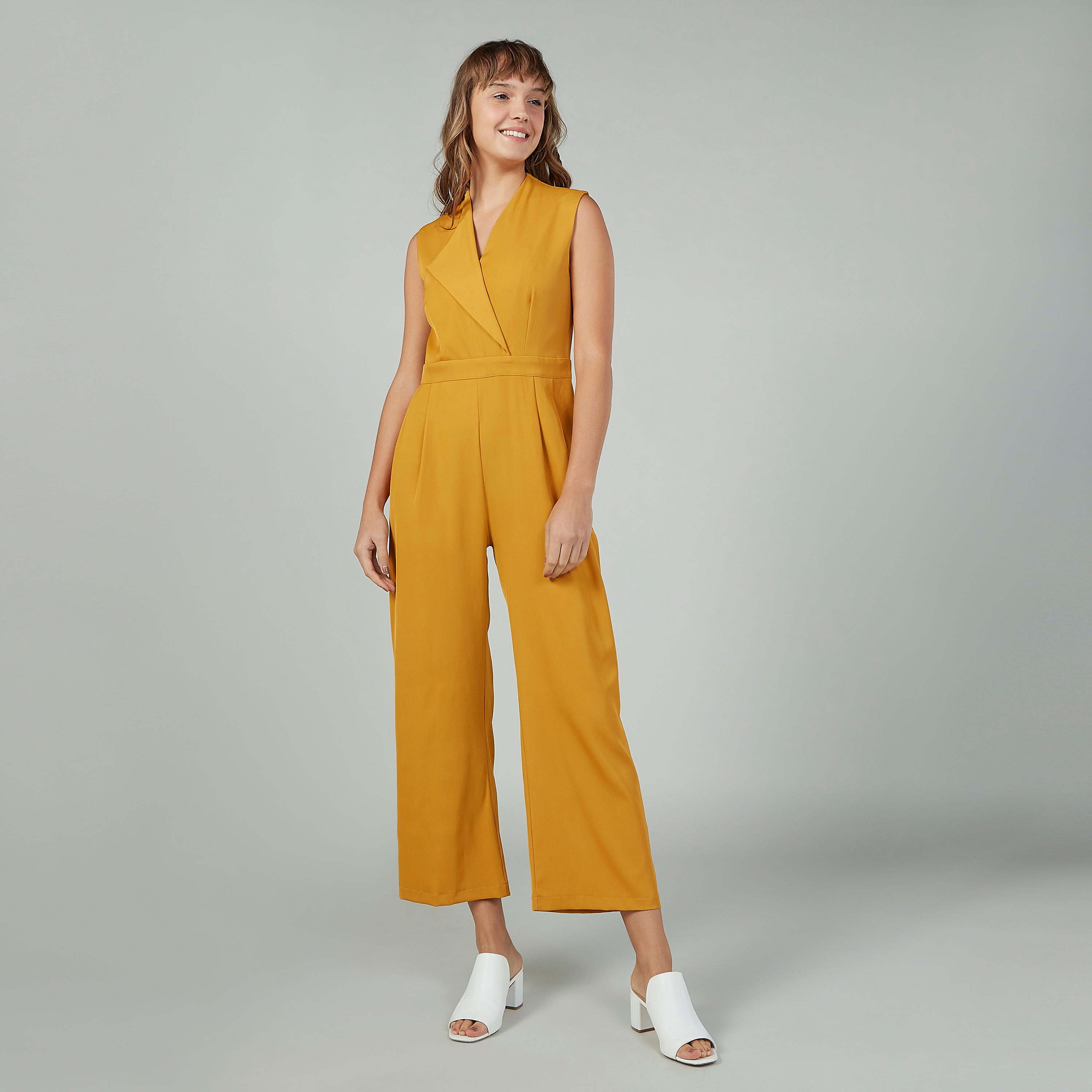 Plain Sleeveless Jumpsuit with Pleats-women-clothing-jumpsuits-image-1