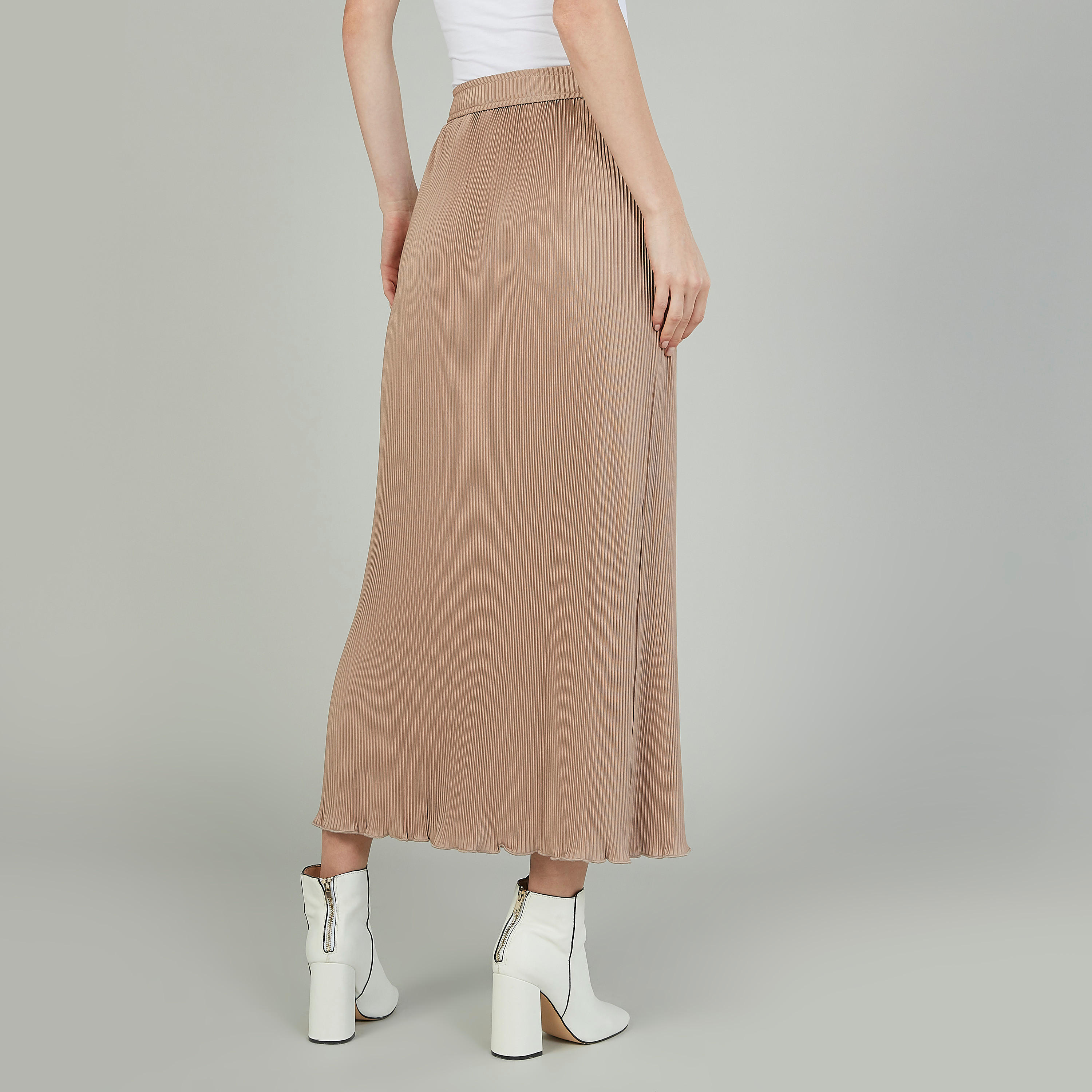 تنورة ميدي ايه لاين بخصر مطاطي وثنيات-women-clothing-bottoms-skirts-image-4