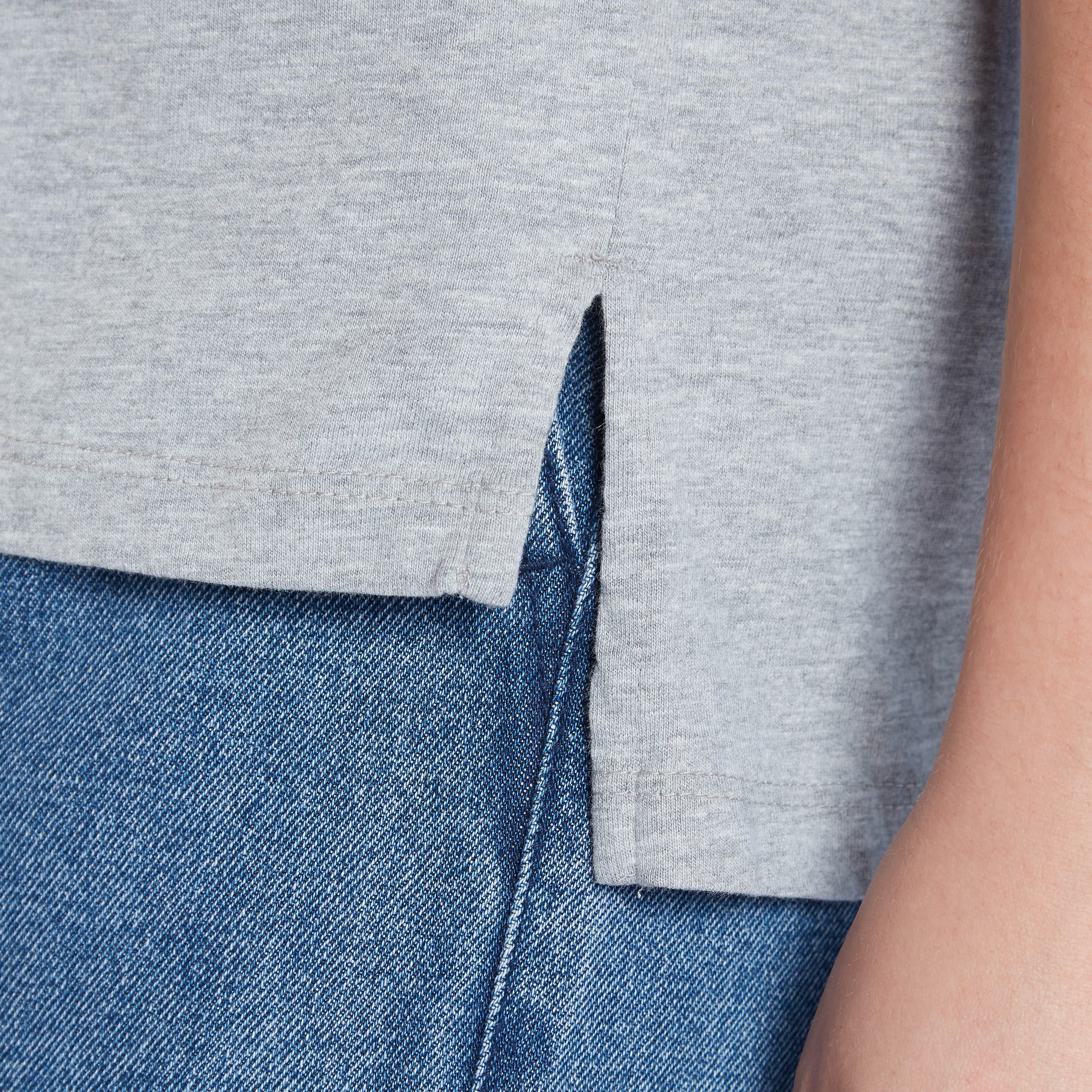 Solid T-shirt with Crew Neck and Drop Shoulder Sleeves-women-clothing-tshirts-image-4