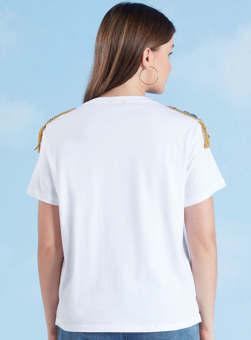 تيشيرت مزيّن بياقة مستديرة وأكمام قصيرة-women-clothing-tshirts-image-5