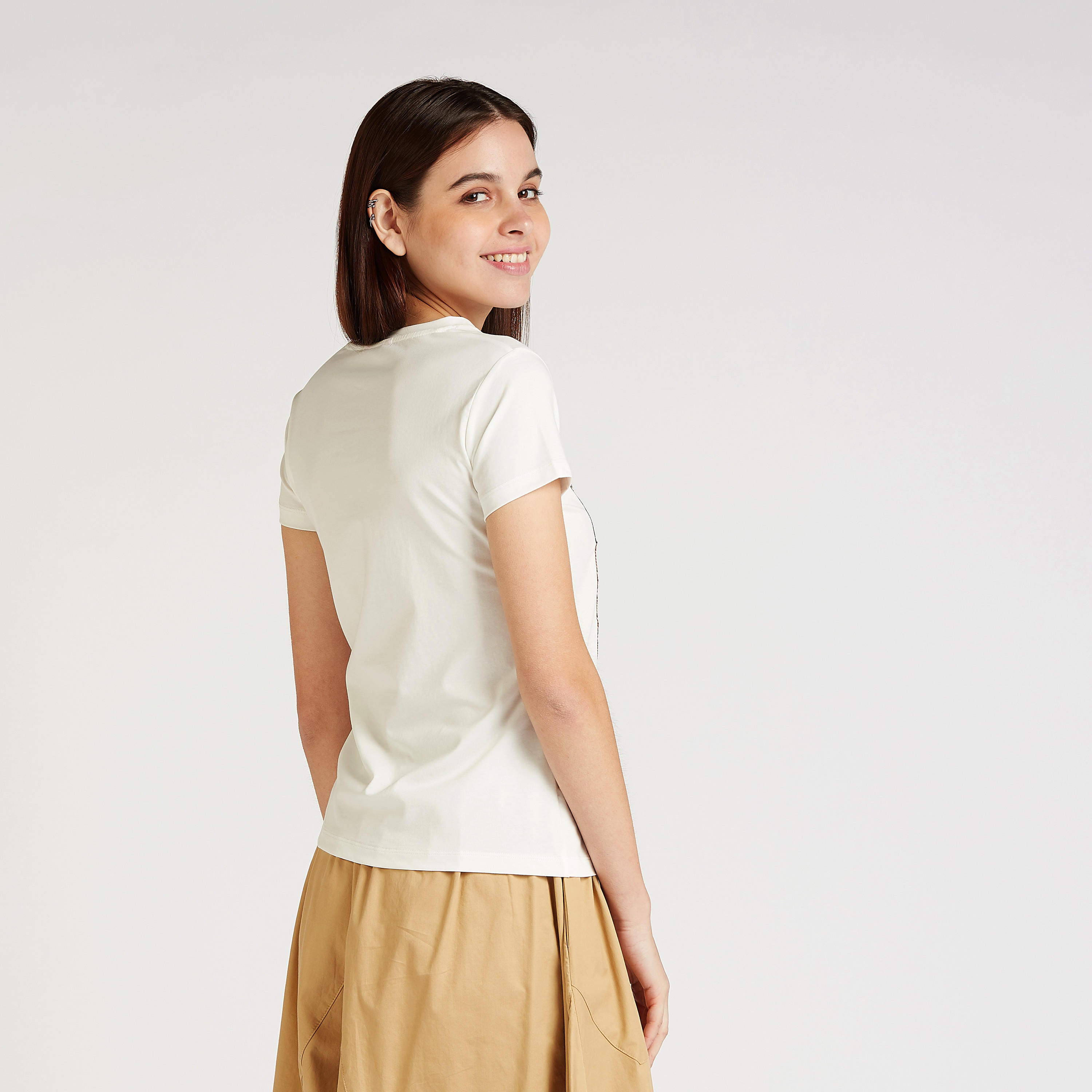Embellished T-shirt with Crew Neck and Short Sleeves-women-clothing-tshirts-image-4