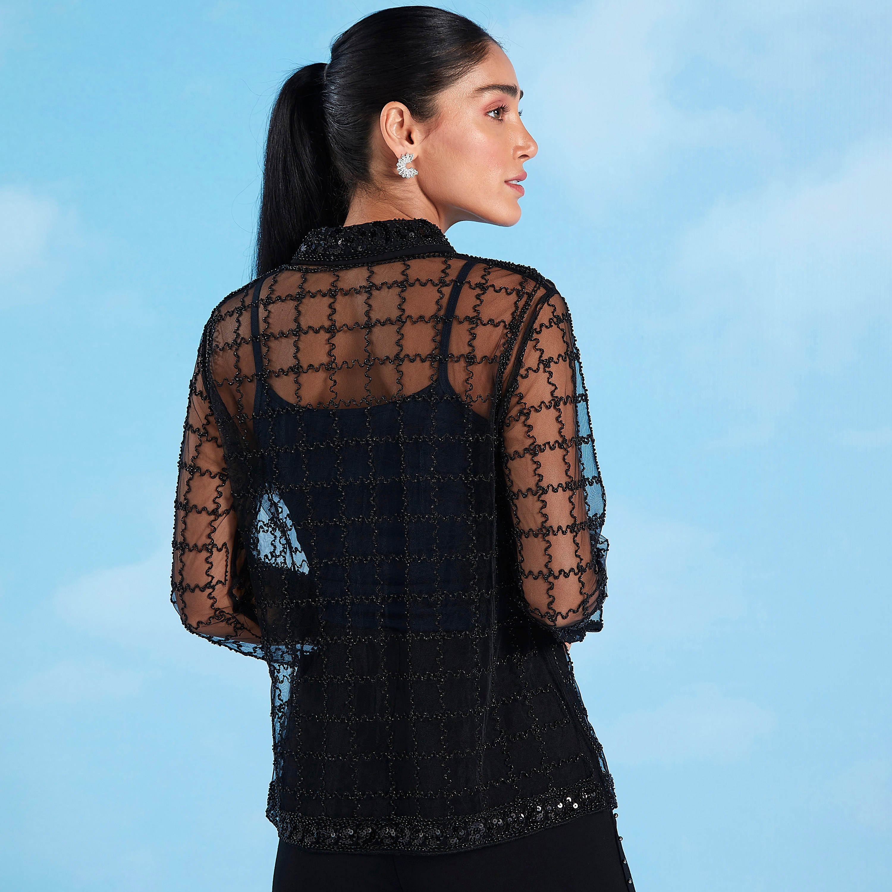 بلوزة شفافة مزخرفة بأكمام طويلة من تو إكستريمز-women-clothing-shirtsandblouses-blouses-image-5