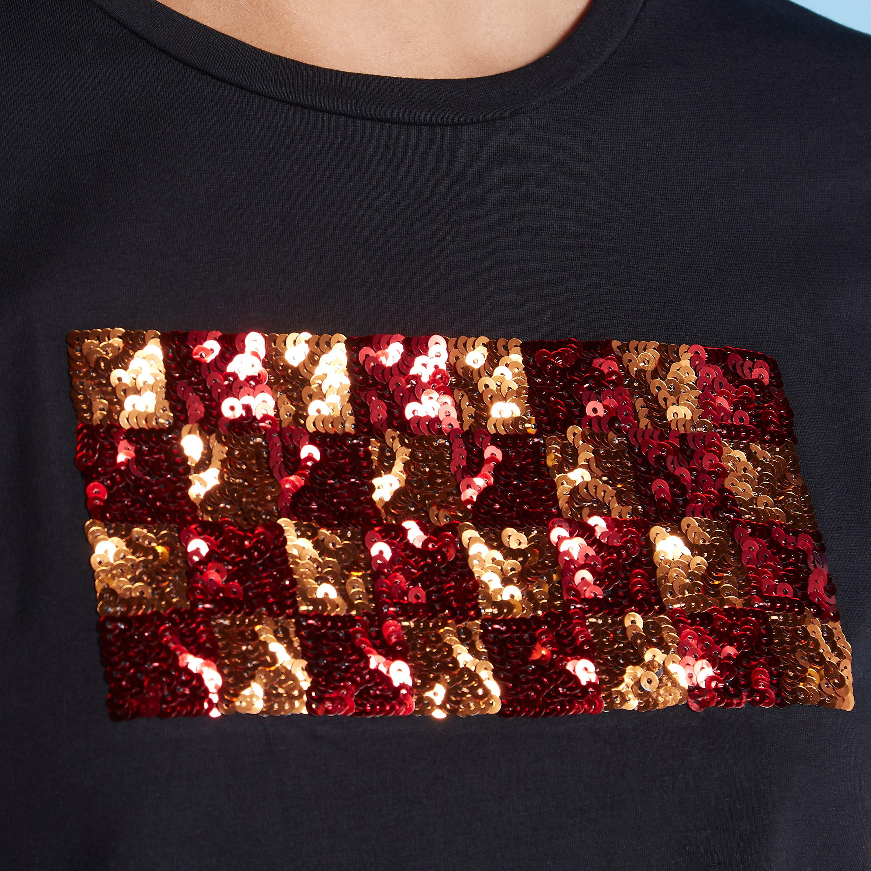Embellished T-shirt with Crew Neck and Short Sleeves-women-clothing-tshirts-image-3