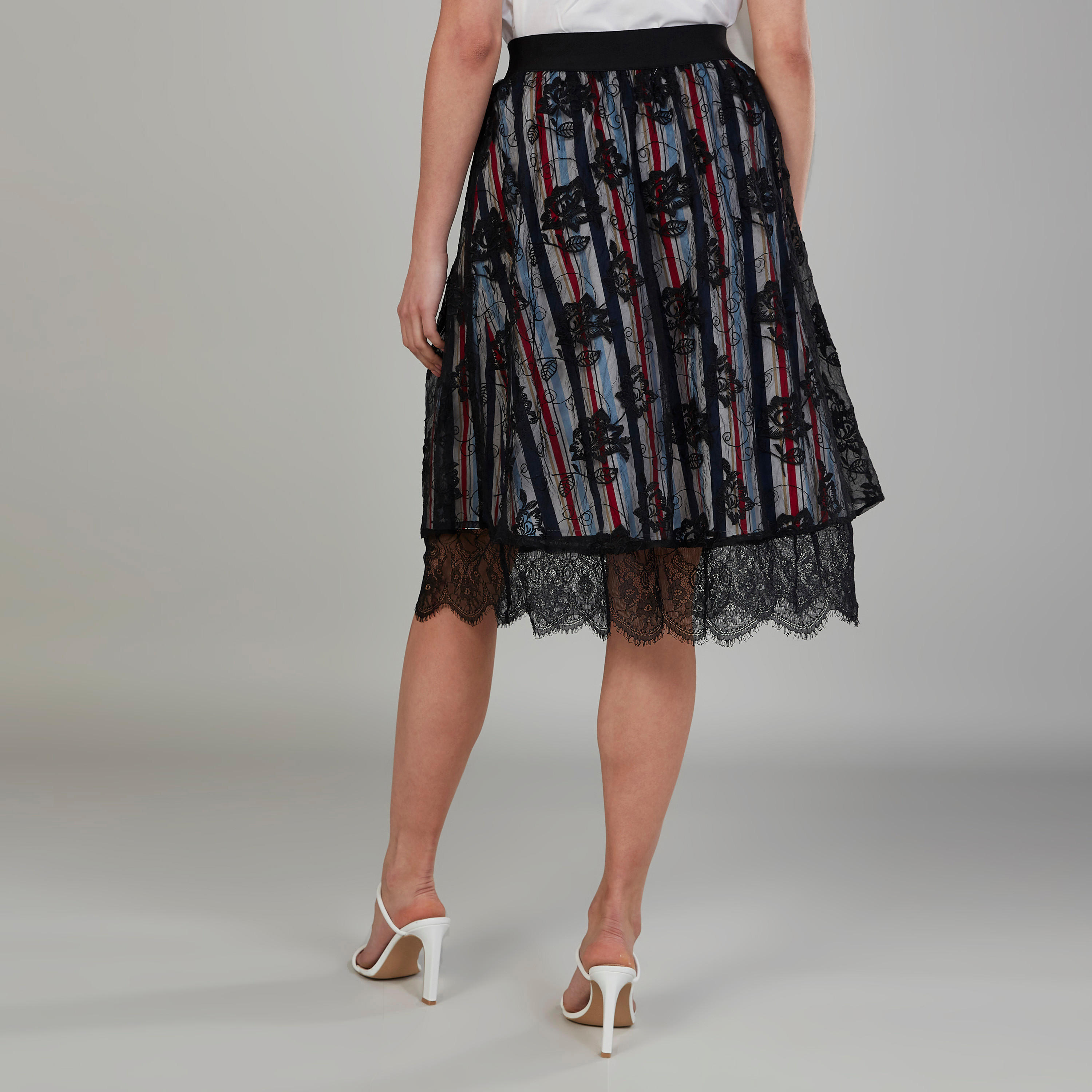 تنورة إيه لاين ميدي مطرّزة بخصر مطّاطي-women-clothing-bottoms-skirts-image-4