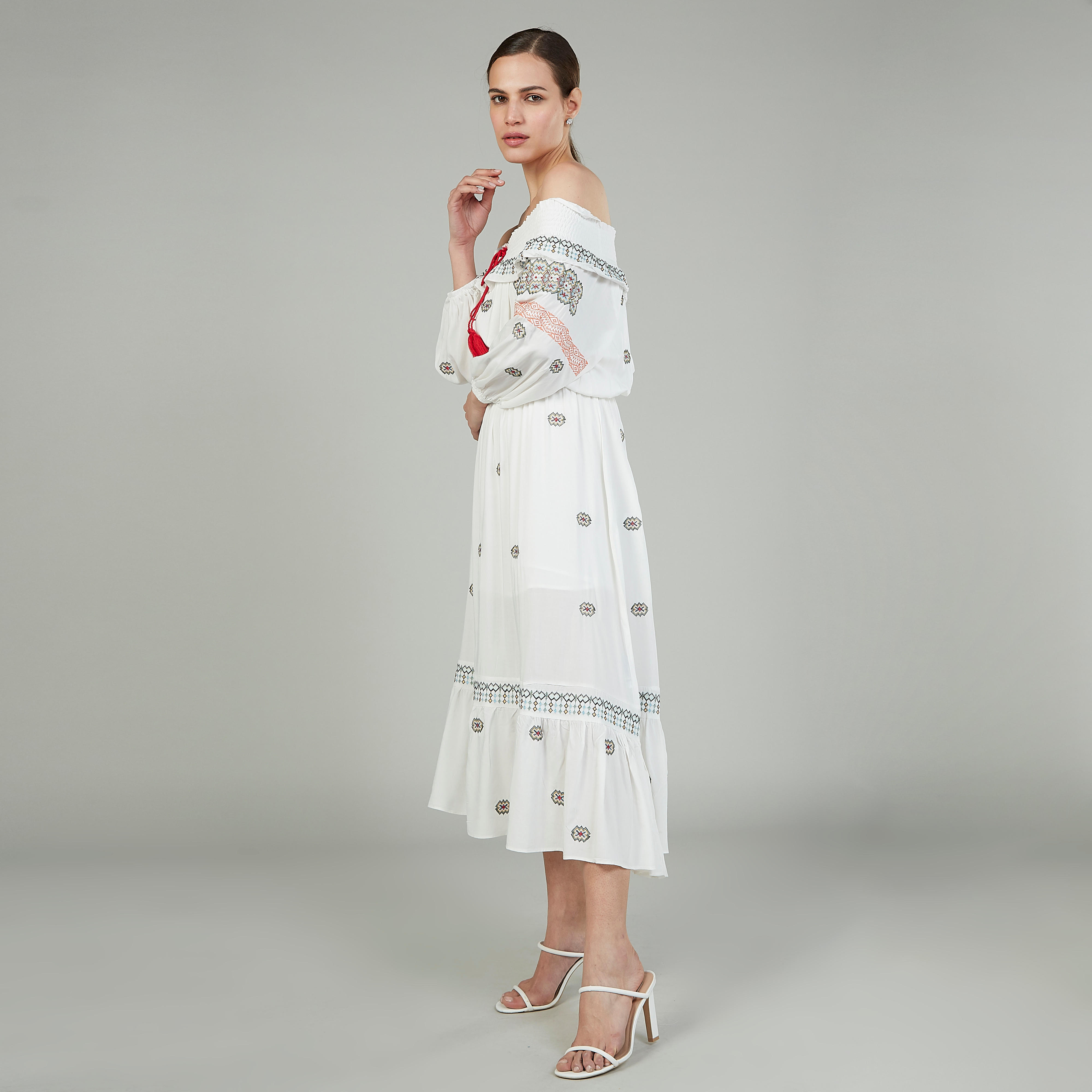 Embroidered Midi Off-Shoulder Dress with Long Sleeves-women-clothing-dresses-image-3