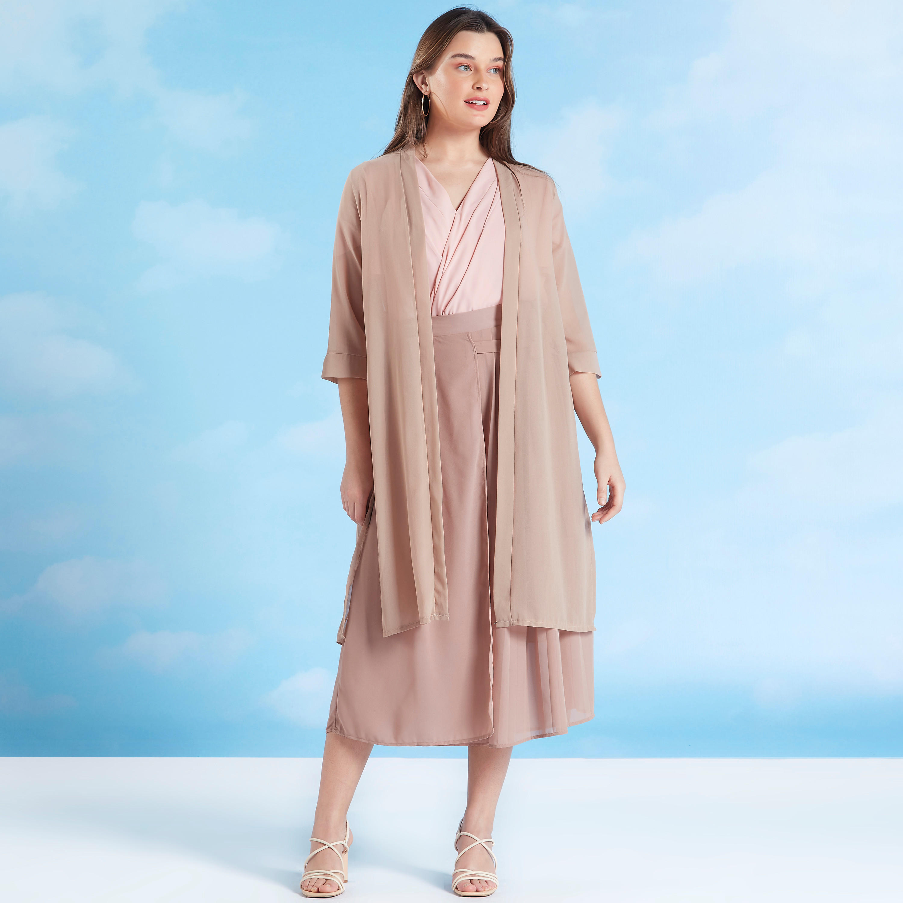 كارديجان سادة بأكمام طويلة وفتحة جانبية-women-winterwear-cardigansandjumpers-cardigans-image-4