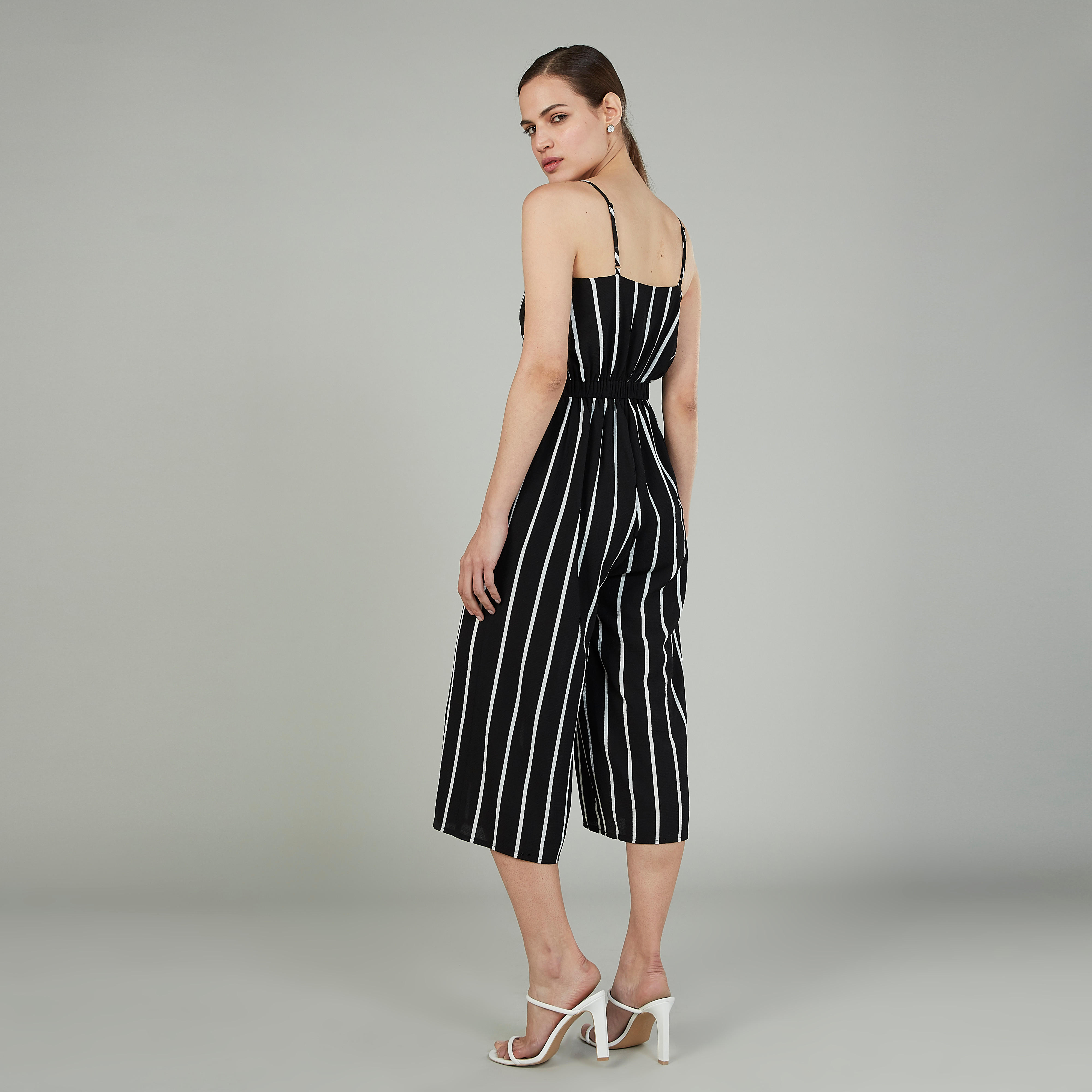Striped V-neck Jumpsuit with Spaghetti Straps-women-clothing-jumpsuits-image-4