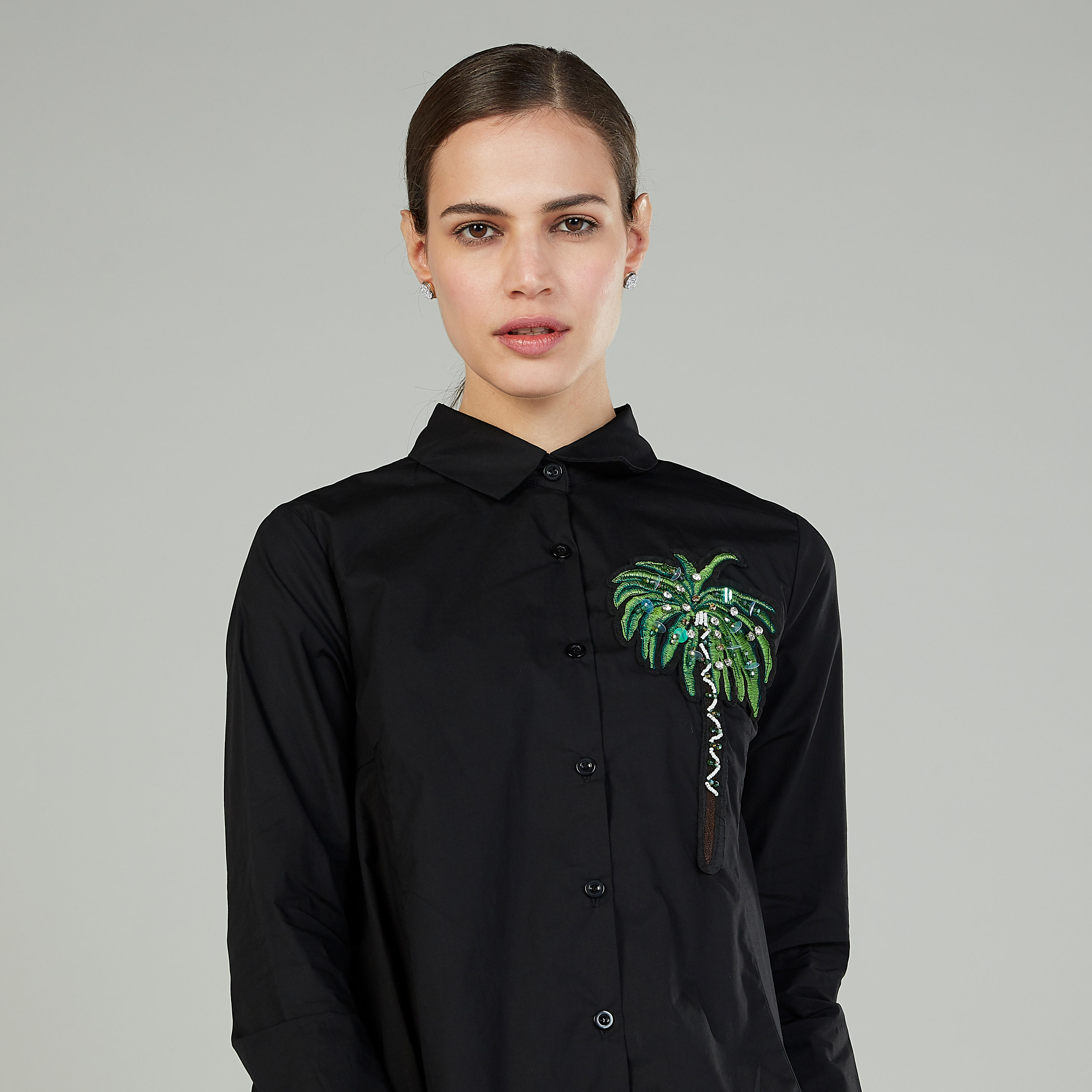 Embroidered Shirt Tunic with Long Sleeves and Asymmetric Hem-women-clothing-shirtsandblouses-blouses-image-3