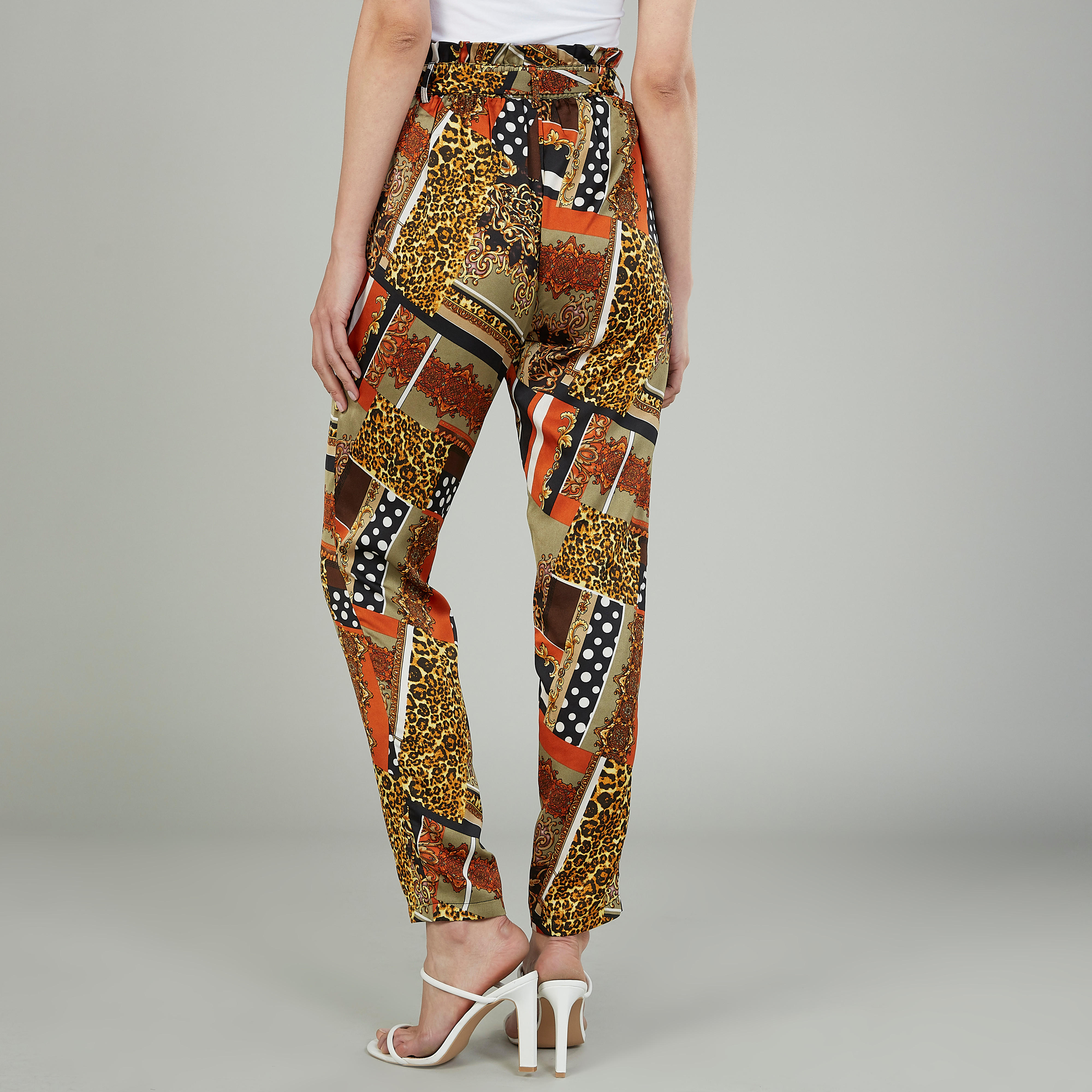 بنطلون طويل بخصر مرتفع بتفاصيل جيوب وأربطة-women-clothing-bottoms-trousers-image-5