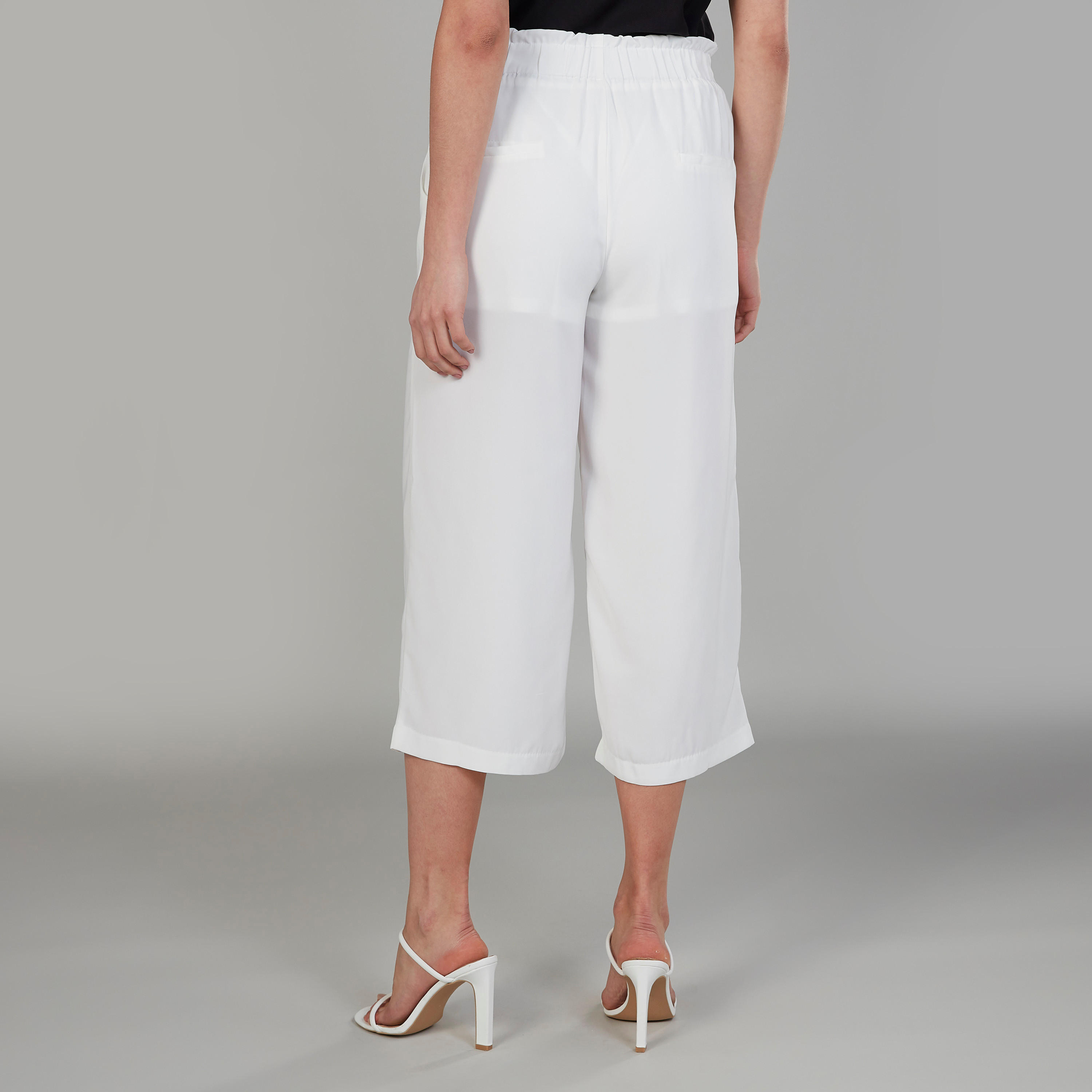 Solid Mid-Rise Culottes with Pockets and Elasticised Waistband-women-clothing-bottoms-trousers-image-4