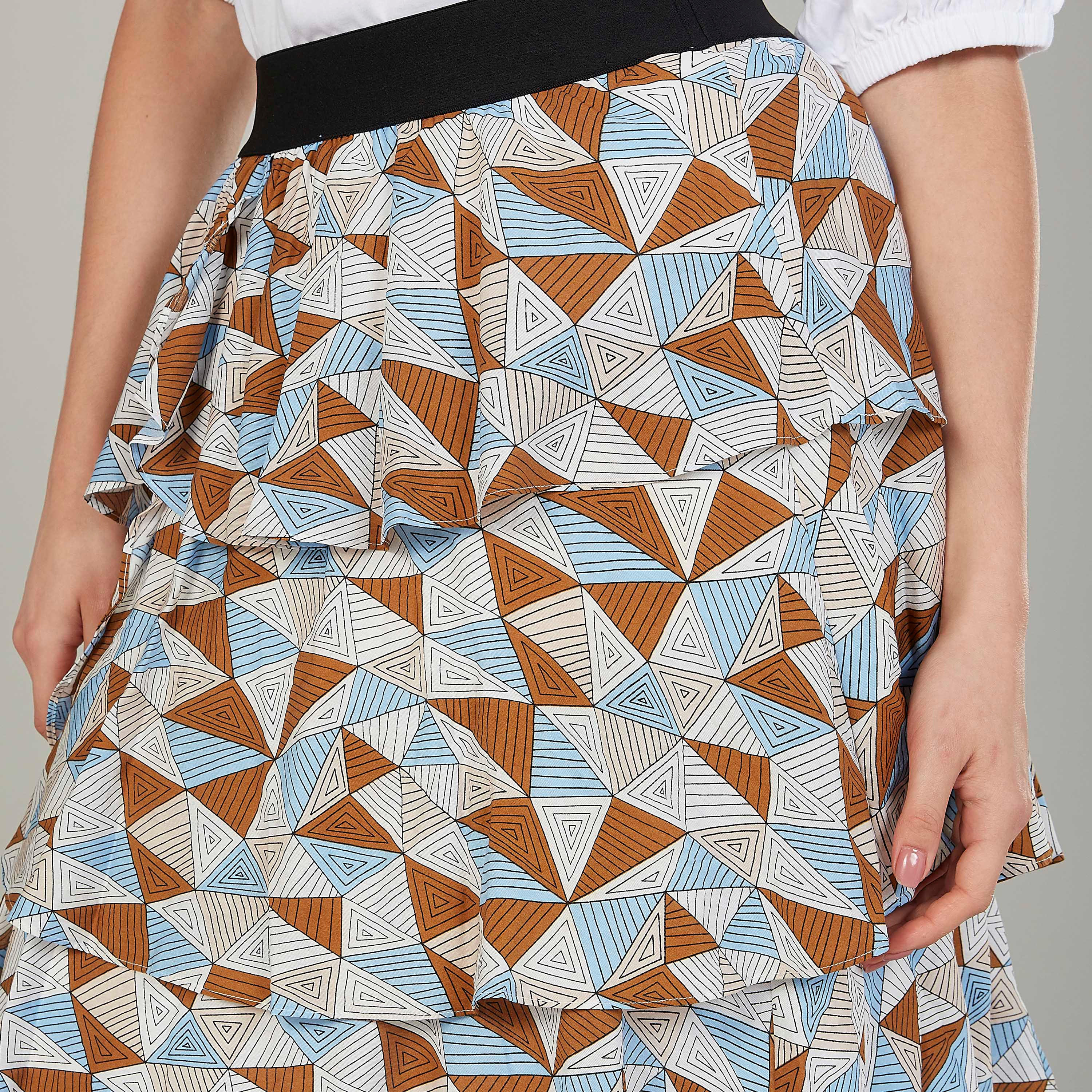 تنورة إيه لاين ميدي بخصر مطّاطي وطبعات-women-clothing-bottoms-skirts-image-3