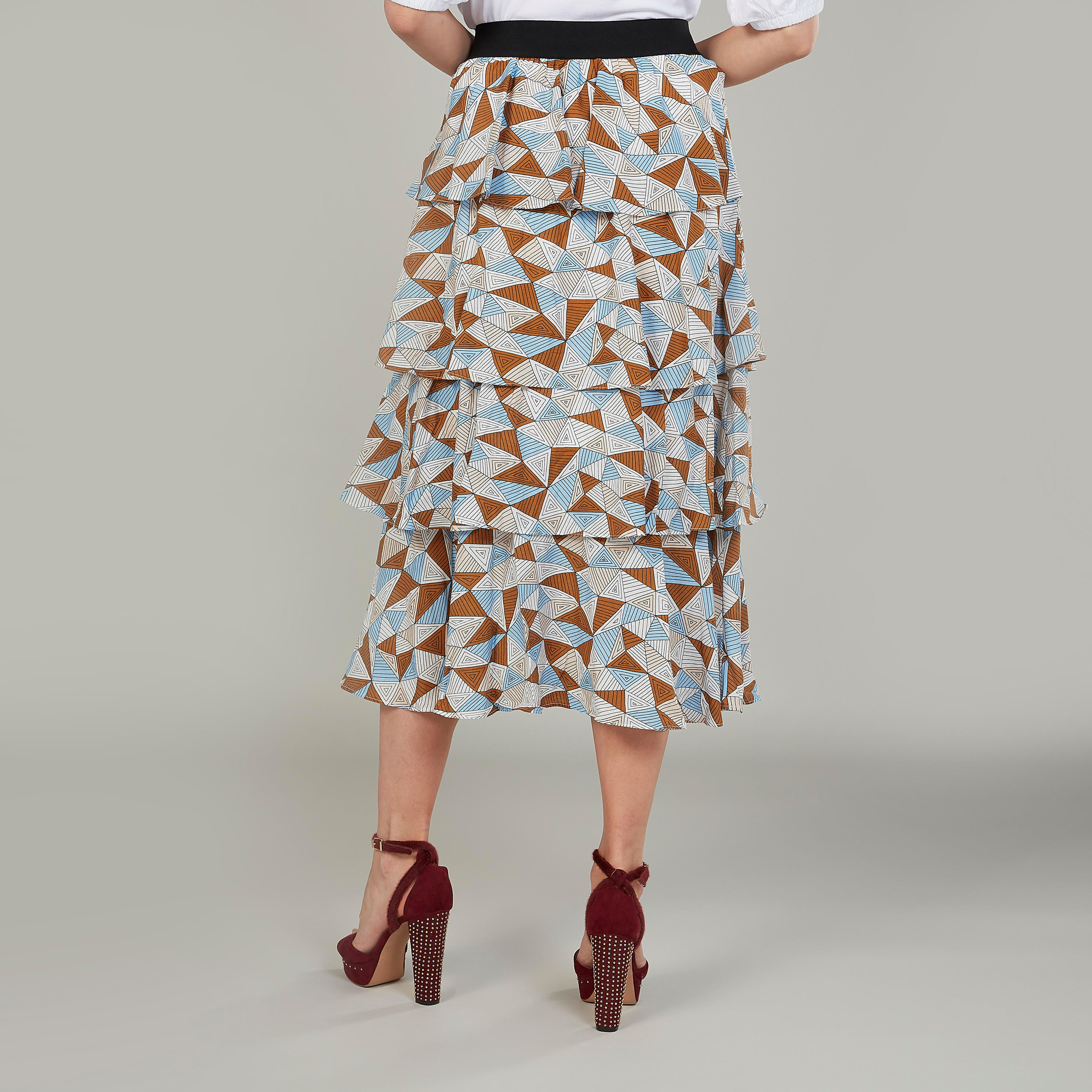 تنورة إيه لاين ميدي بخصر مطّاطي وطبعات-women-clothing-bottoms-skirts-image-4