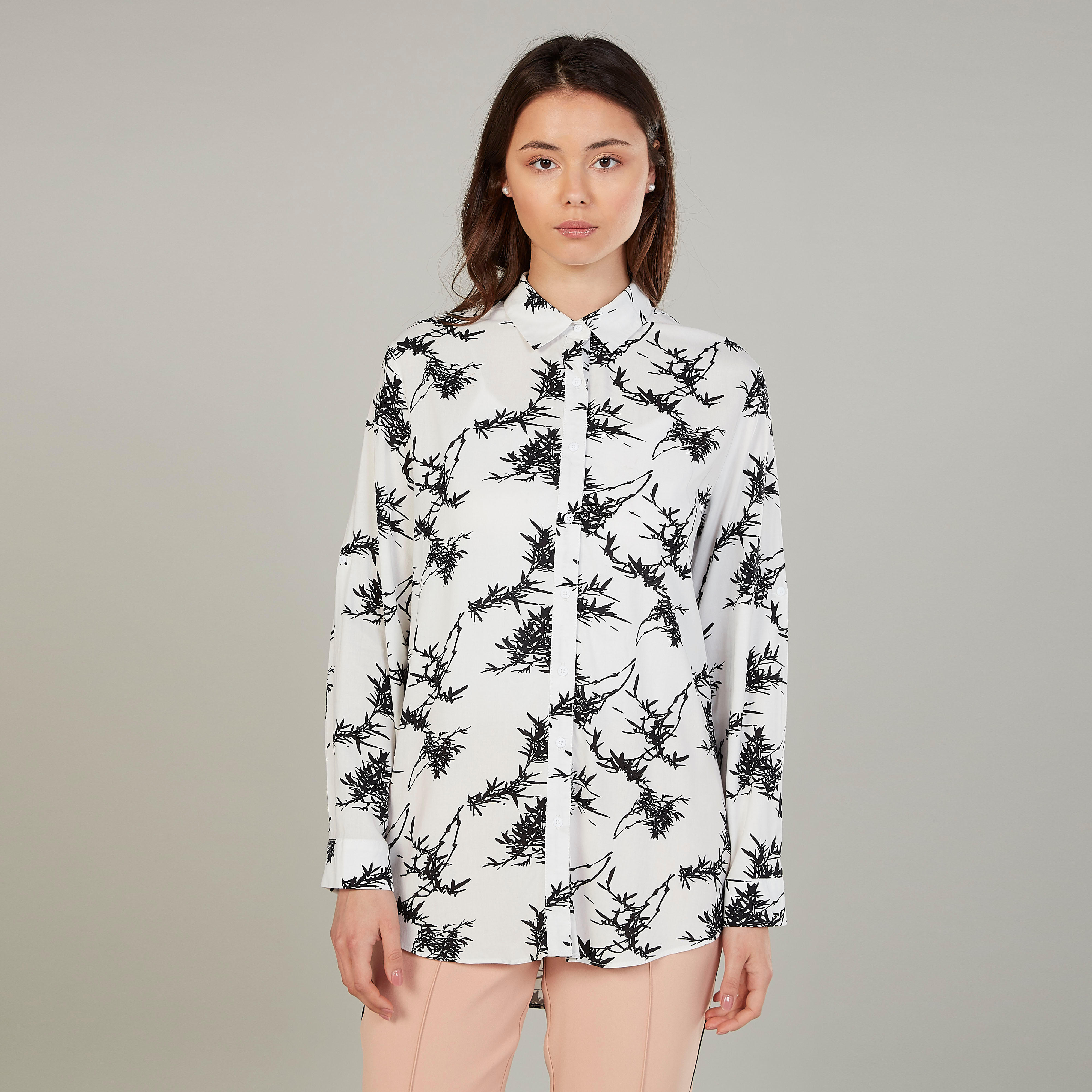 قميص بياقة عادية وأكمام طويلة وطبعات-women-clothing-shirtsandblouses-shirts-image-1