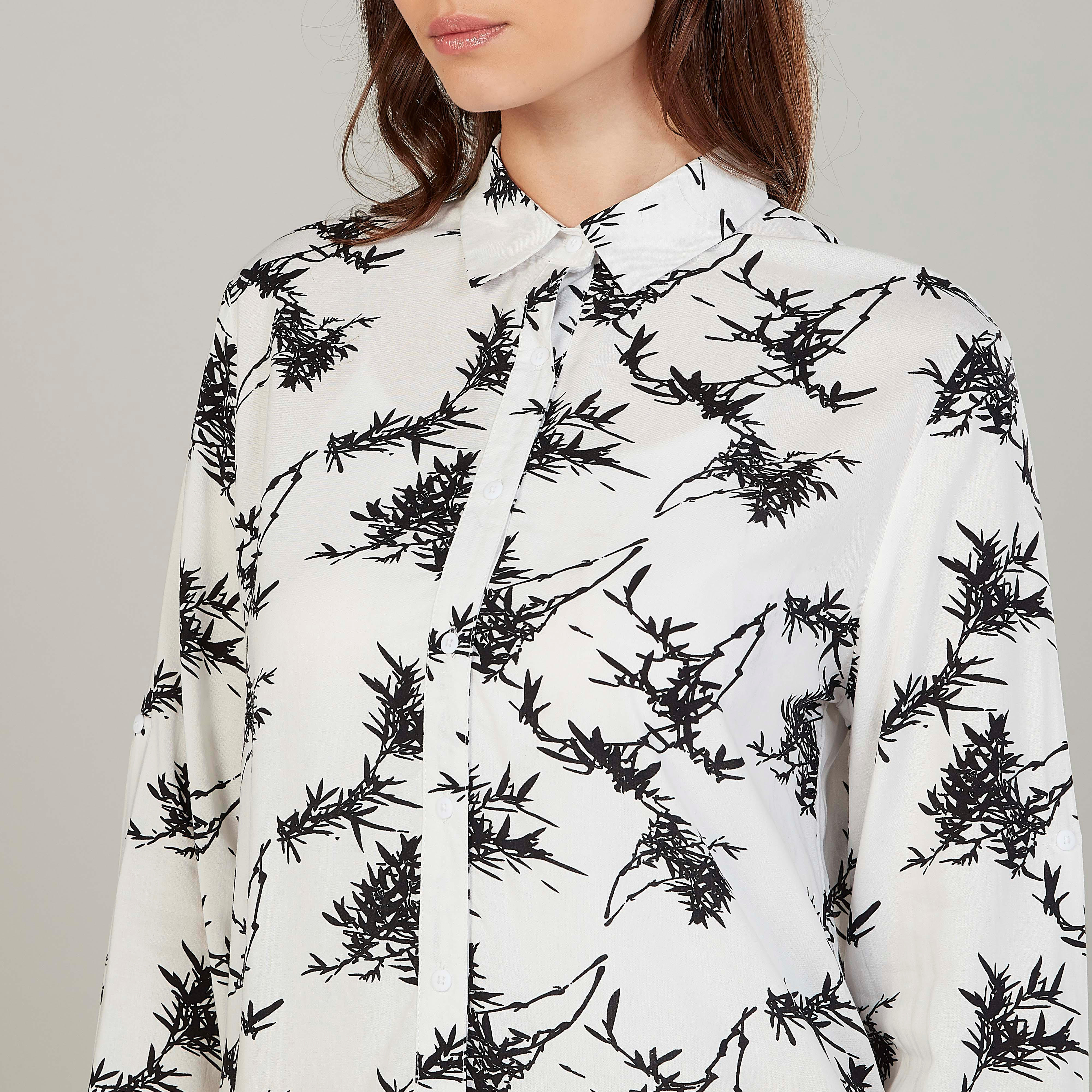 قميص بياقة عادية وأكمام طويلة وطبعات-women-clothing-shirtsandblouses-shirts-image-3