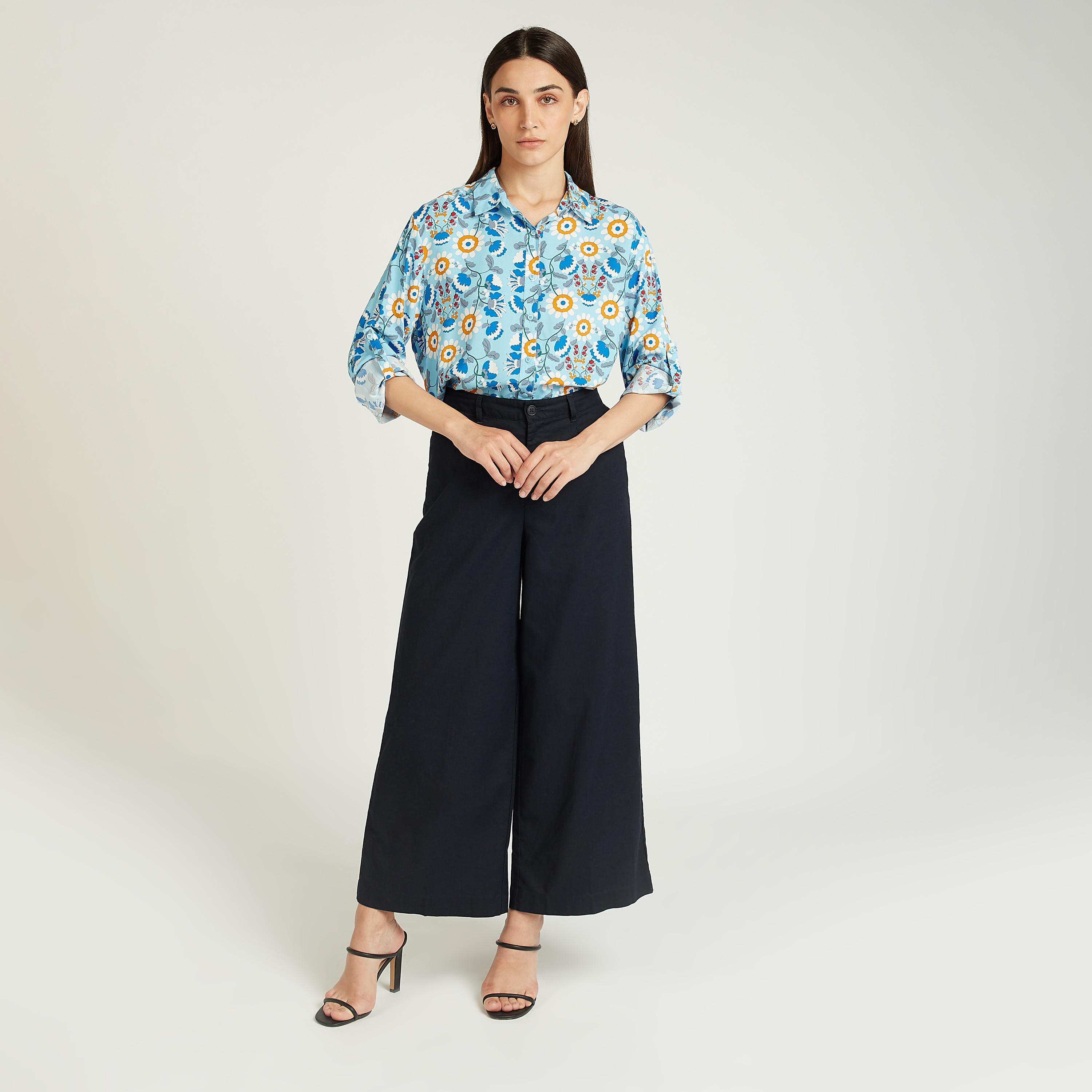قميص بياقة عاديّة وأكمام طويلة وطبعات زهرية-women-clothing-shirtsandblouses-shirts-image-2