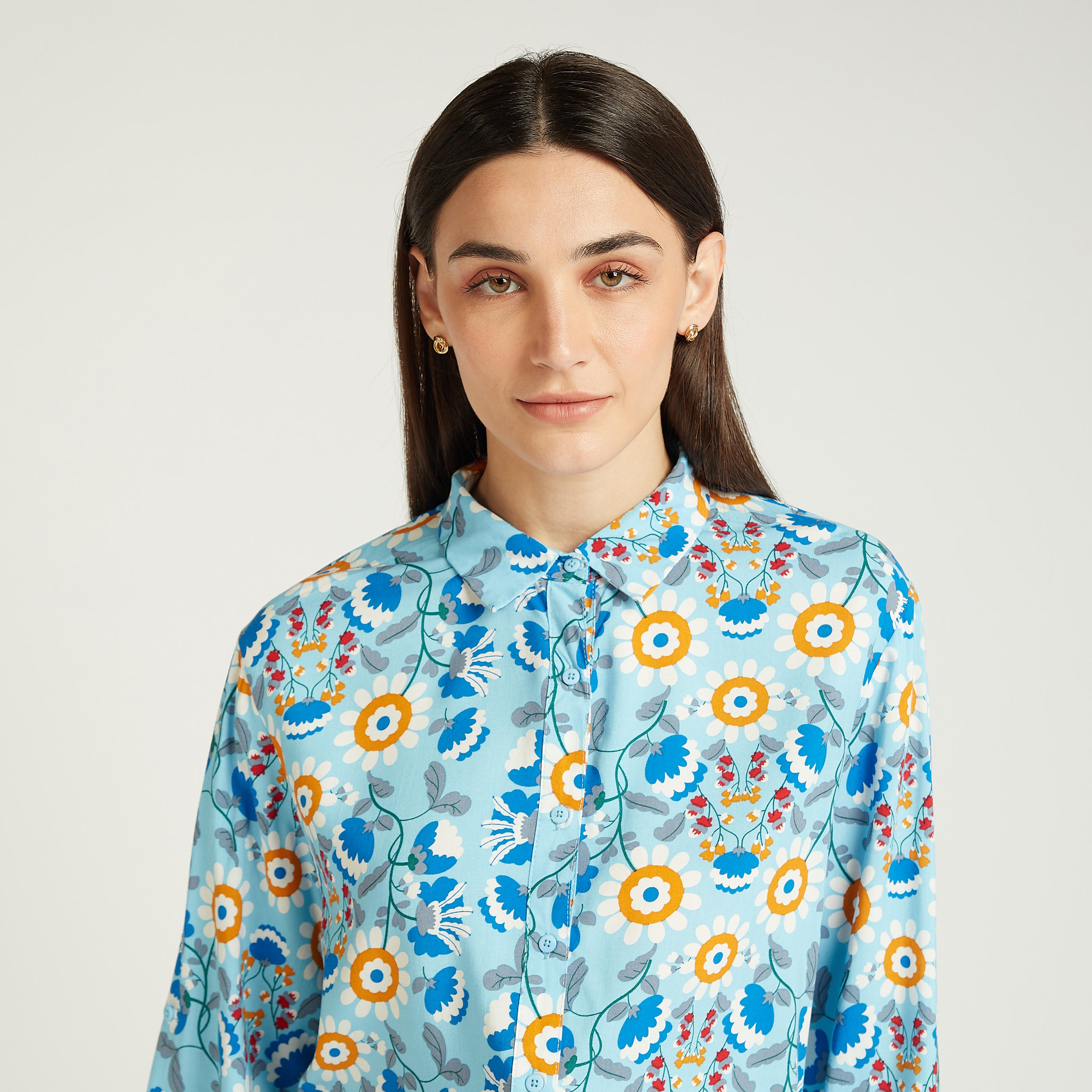 قميص بياقة عاديّة وأكمام طويلة وطبعات زهرية-women-clothing-shirtsandblouses-shirts-image-3