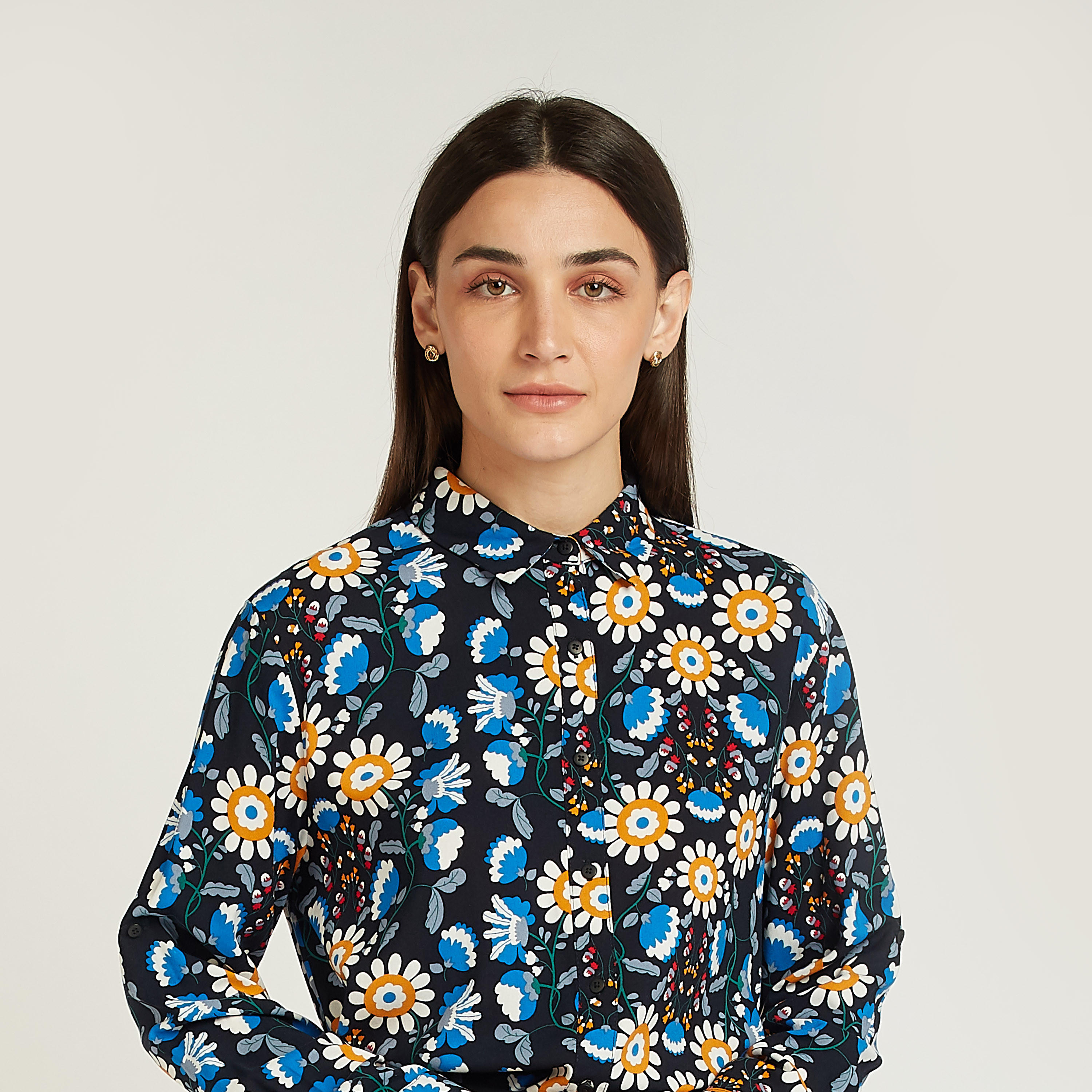 قميص بياقة عاديّة وأكمام طويلة وطبعات زهرية-women-clothing-shirtsandblouses-shirts-image-3