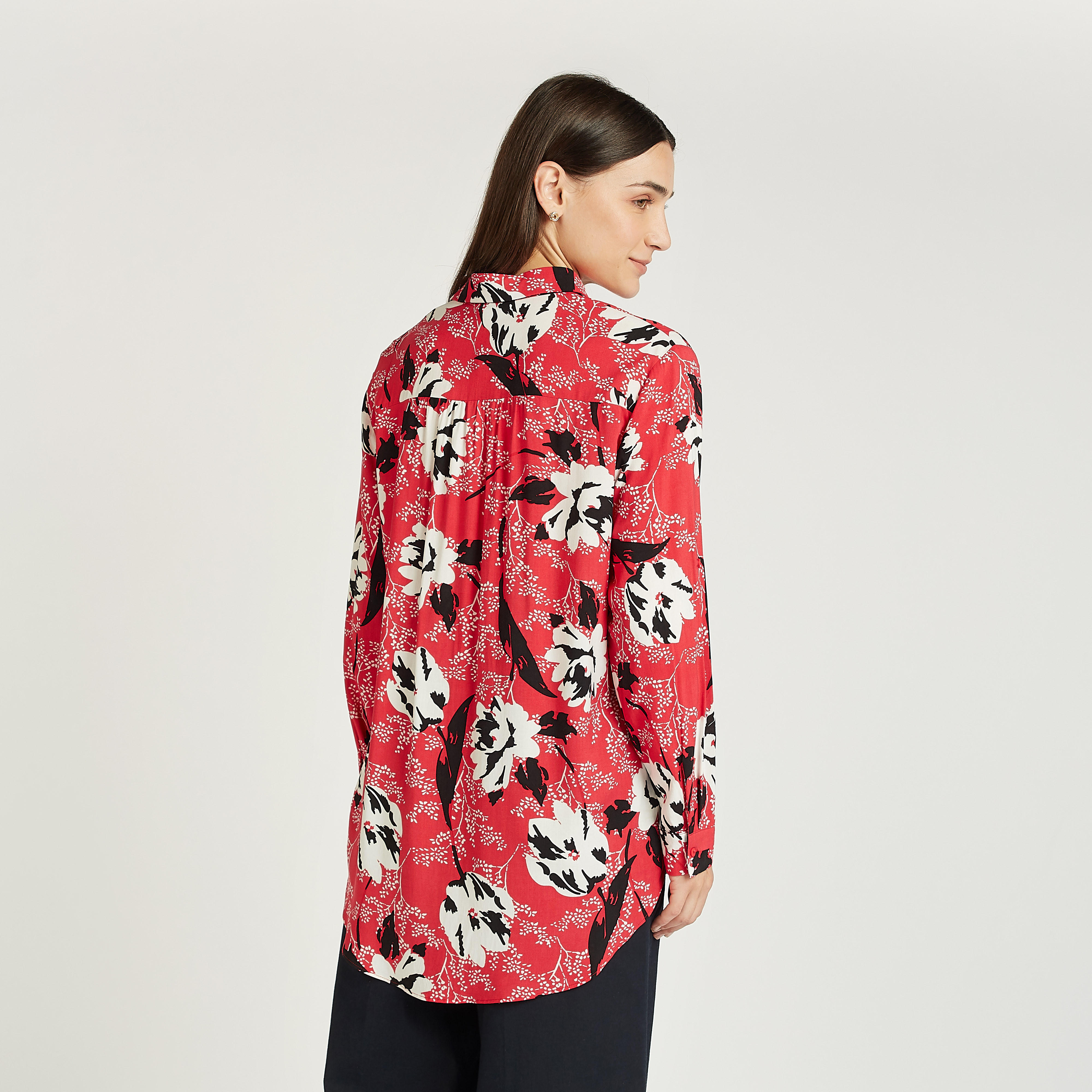 قميص بياقة عاديّة وأكمام طويلة وطبعات زهرية-women-clothing-shirtsandblouses-shirts-image-4