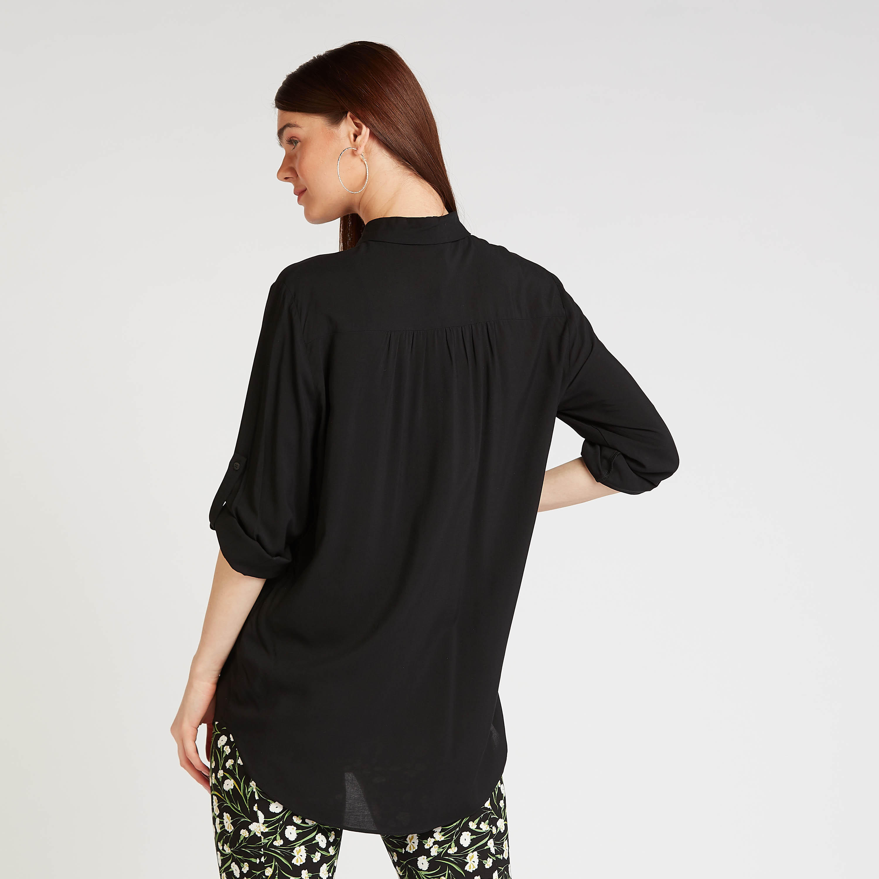 قميص سادة بأكمام طويلة وحواف غير مستوية-women-clothing-shirtsandblouses-shirts-image-5
