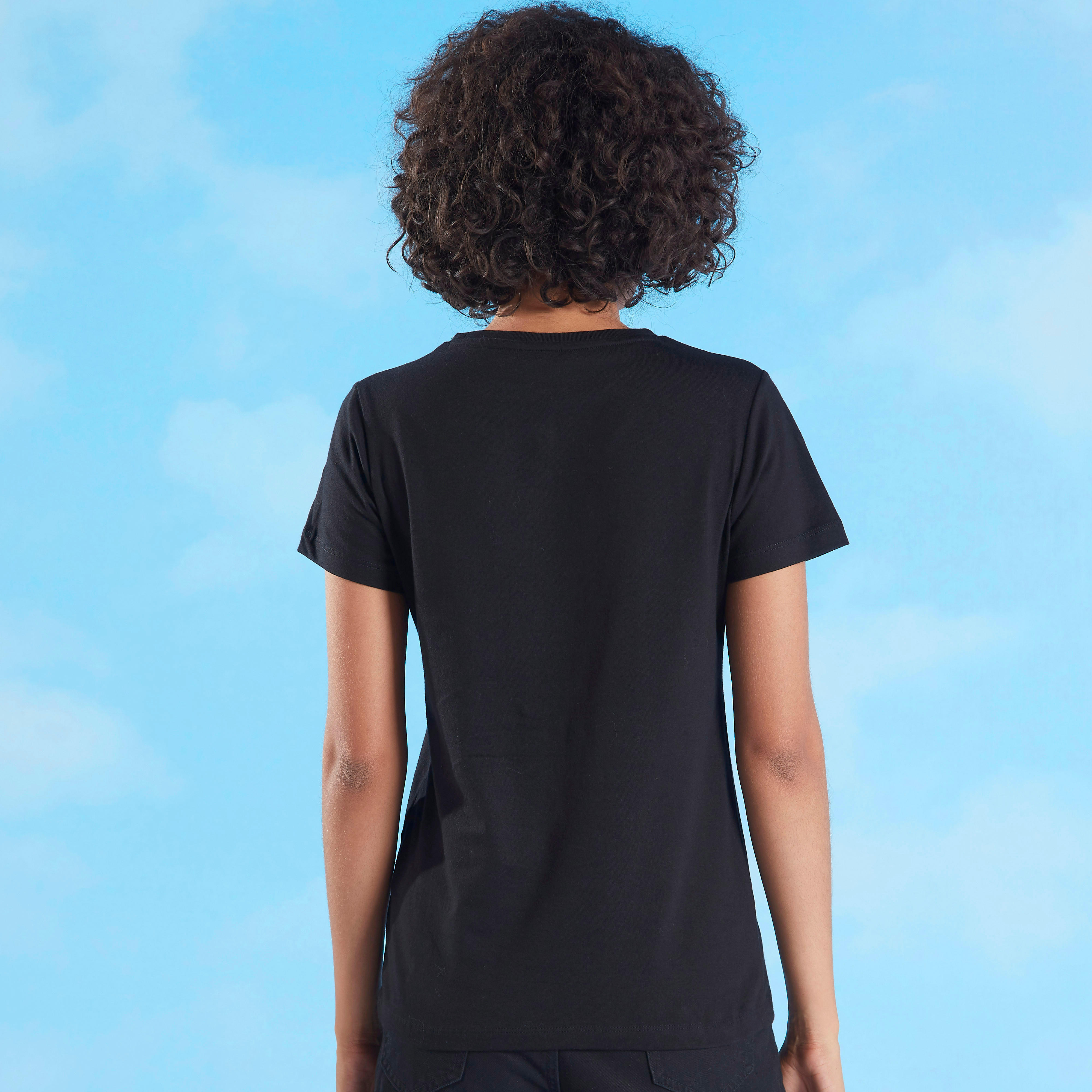تيشيرت بياقة ضيّقة وأكمام قصيرة وتزيينات-women-clothing-tshirts-image-4