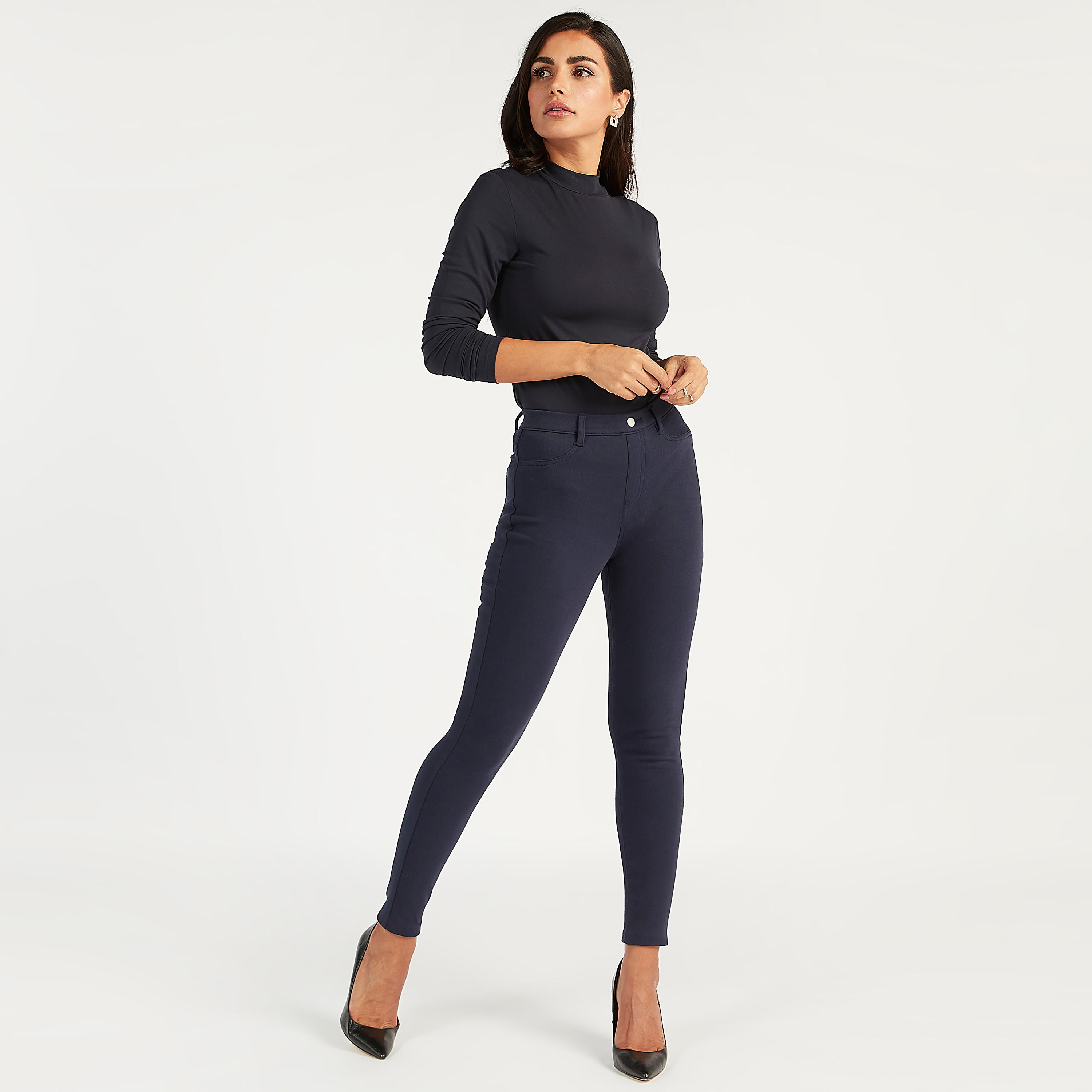 2Xtremz Ankle Length Solid Jeggings with Button Closure-women-clothing-bottoms-leggings-image-2