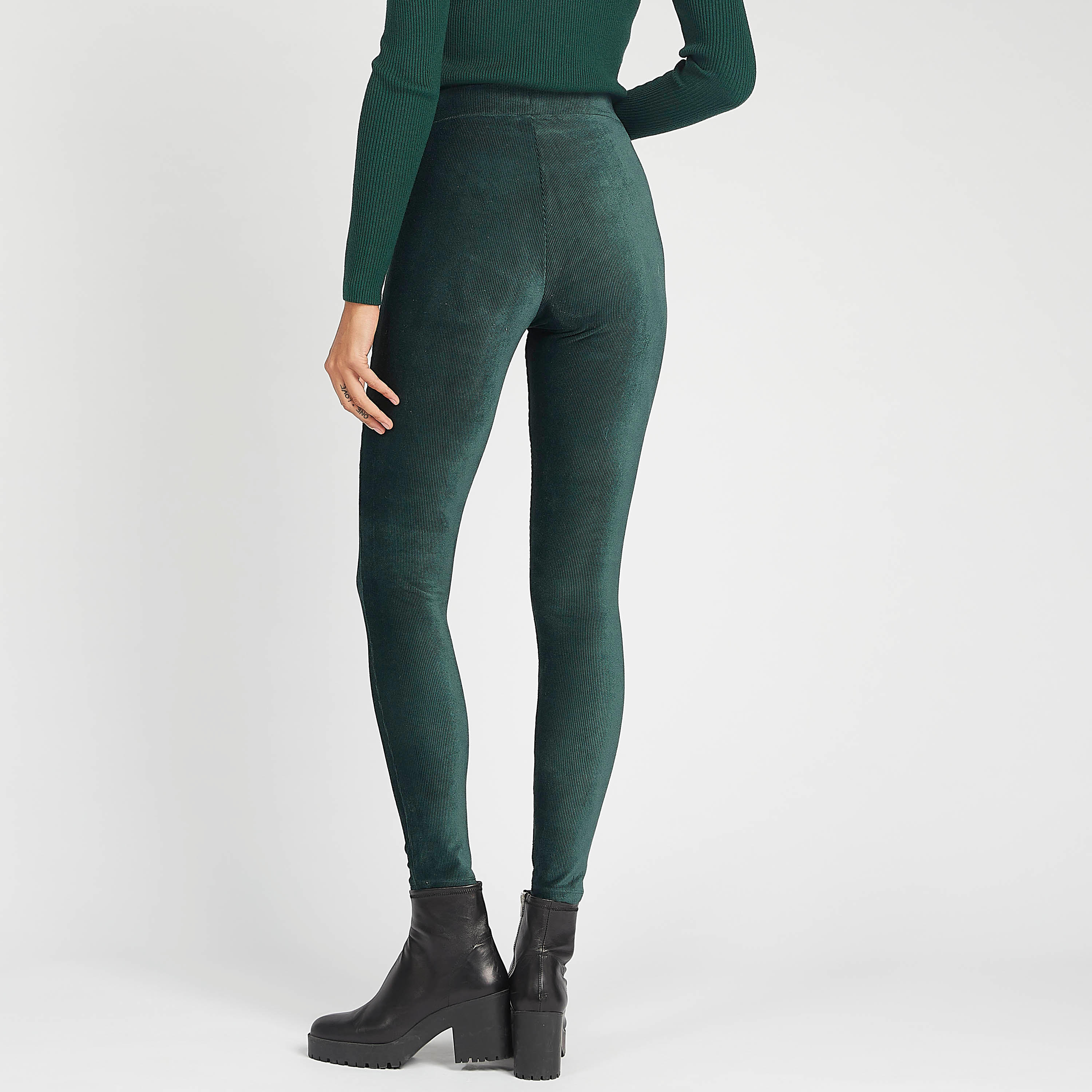 بنطلون ليقنز قطيفة مضلّع من تو إكستريمز-women-clothing-bottoms-leggings-image-2