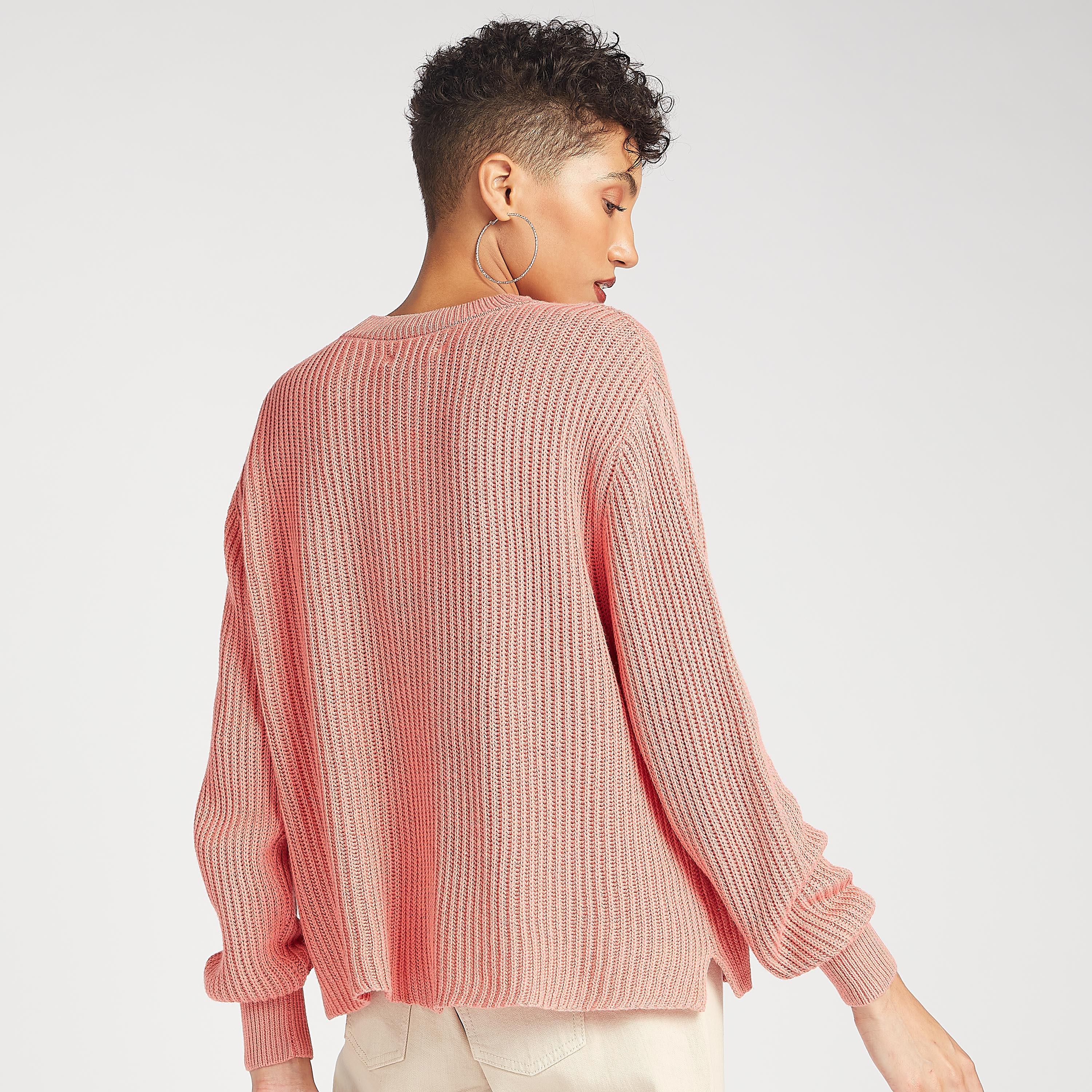 كنزة بارزة الملمس بأكمام طويلة وياقة ضيّقة تو إكستريمز-women-clothing-cardigansandjumpers-jumpers-image-4