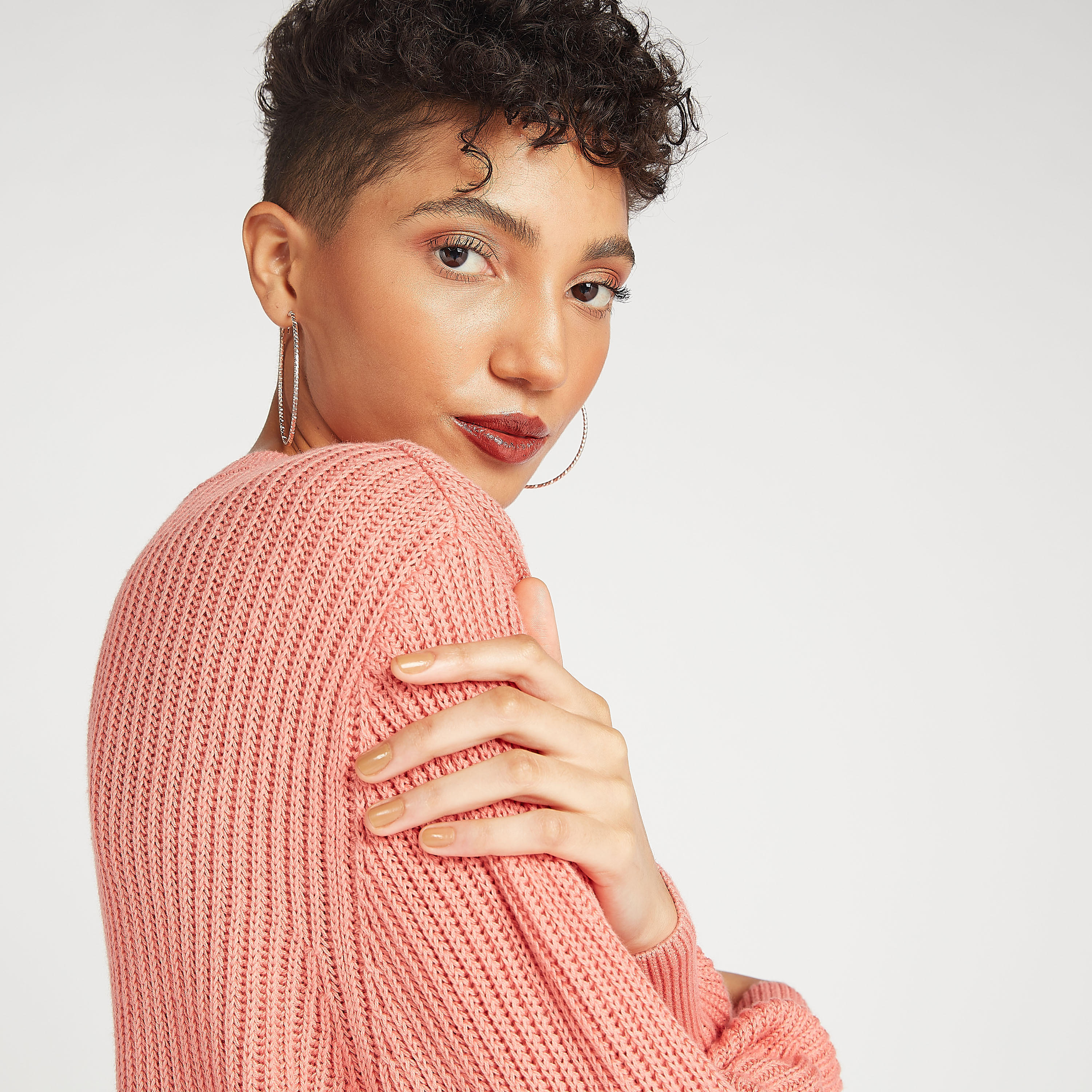 كنزة بارزة الملمس بأكمام طويلة وياقة ضيّقة تو إكستريمز-women-clothing-cardigansandjumpers-jumpers-image-6