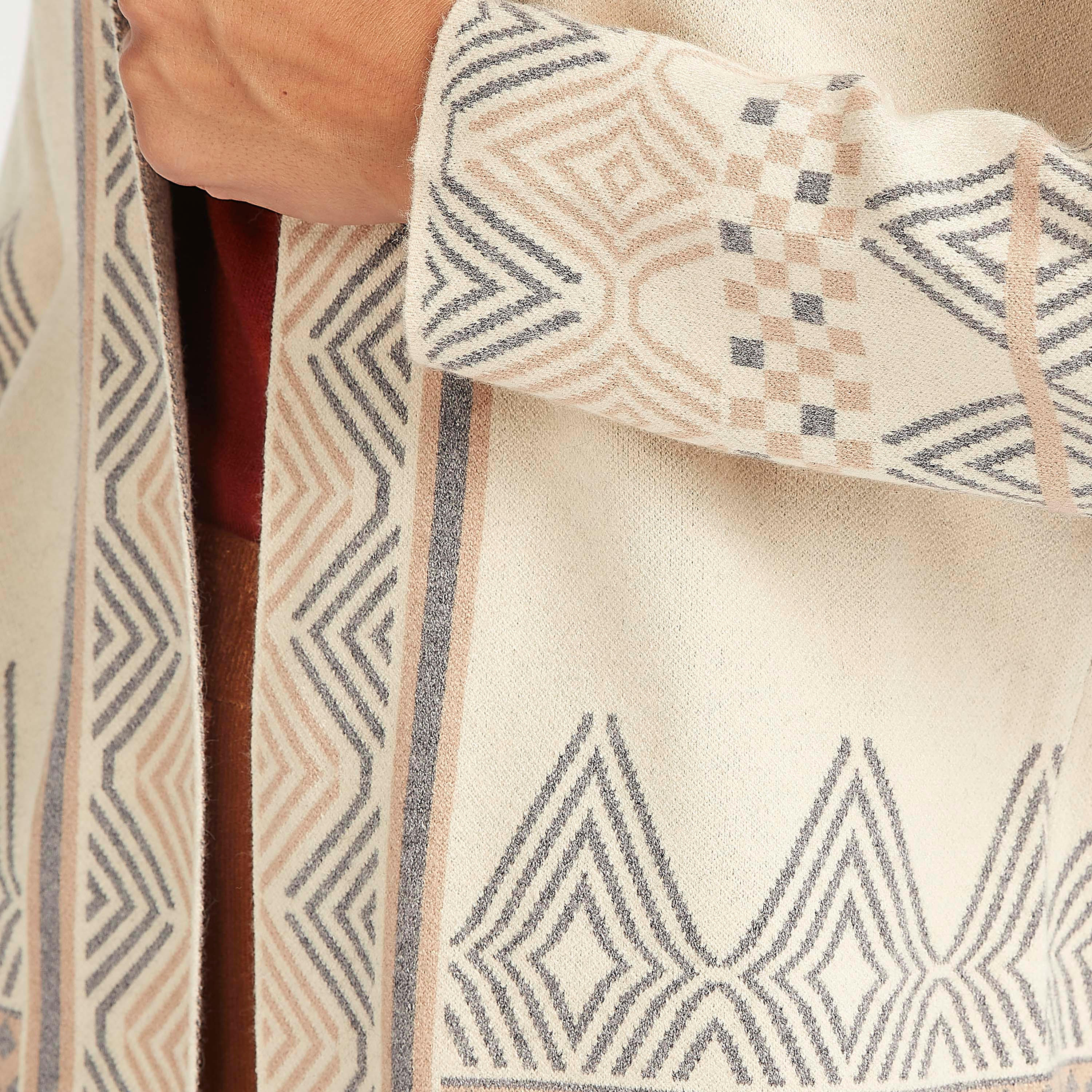 Textured Longline Cardigan with Shawl Neck and Long Sleeves-women-winterwear-cardigansandjumpers-cardigans-image-7