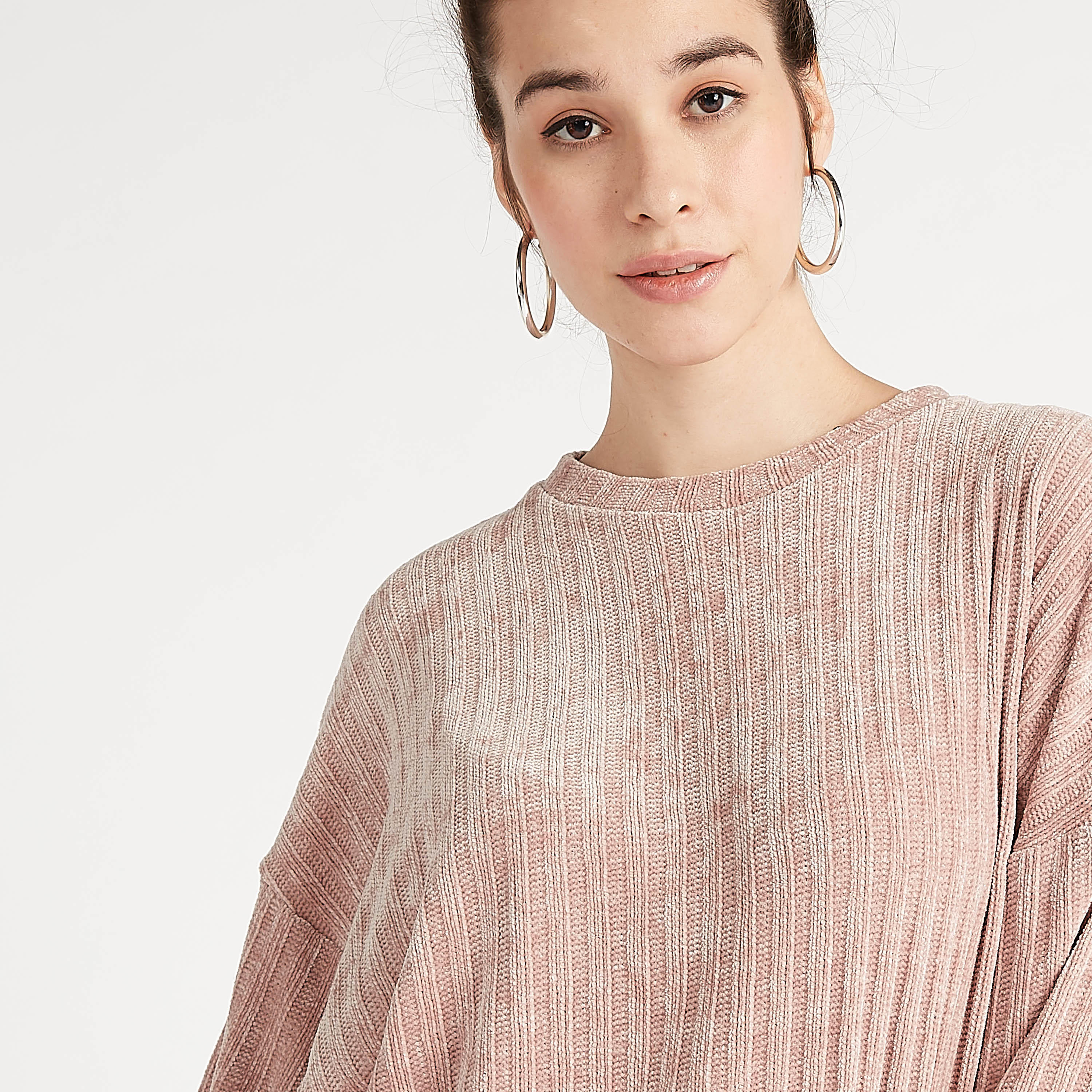كنزة بارزة الملمس بياقة ضيّقة وأكمام طويلة من تو إكستريمز-women-clothing-cardigansandjumpers-jumpers-image-5