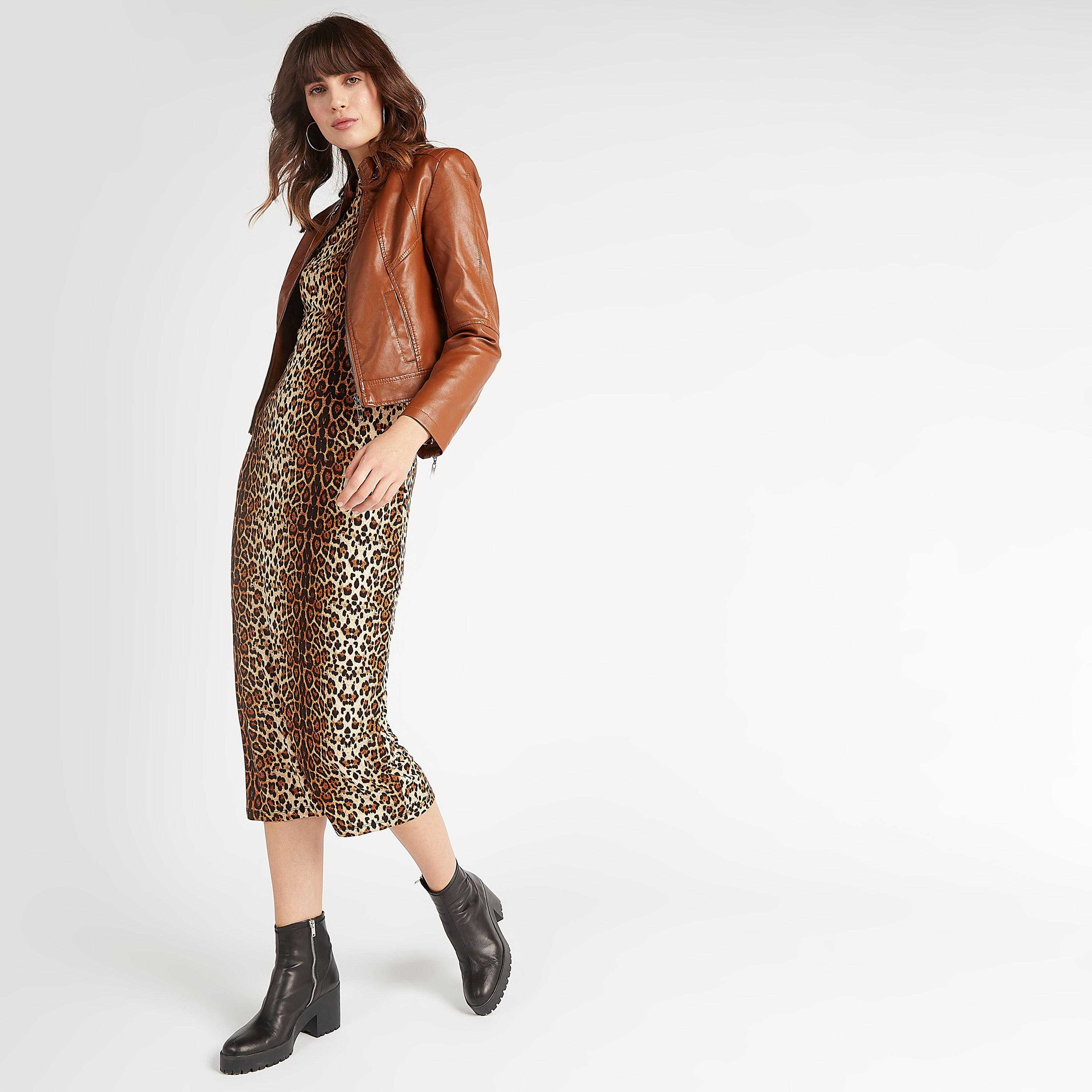 فستان واسع ميدي بطبعات حيوانات وأكمام قطويلة من تو إكستريمز-women-clothing-dresses-image-5