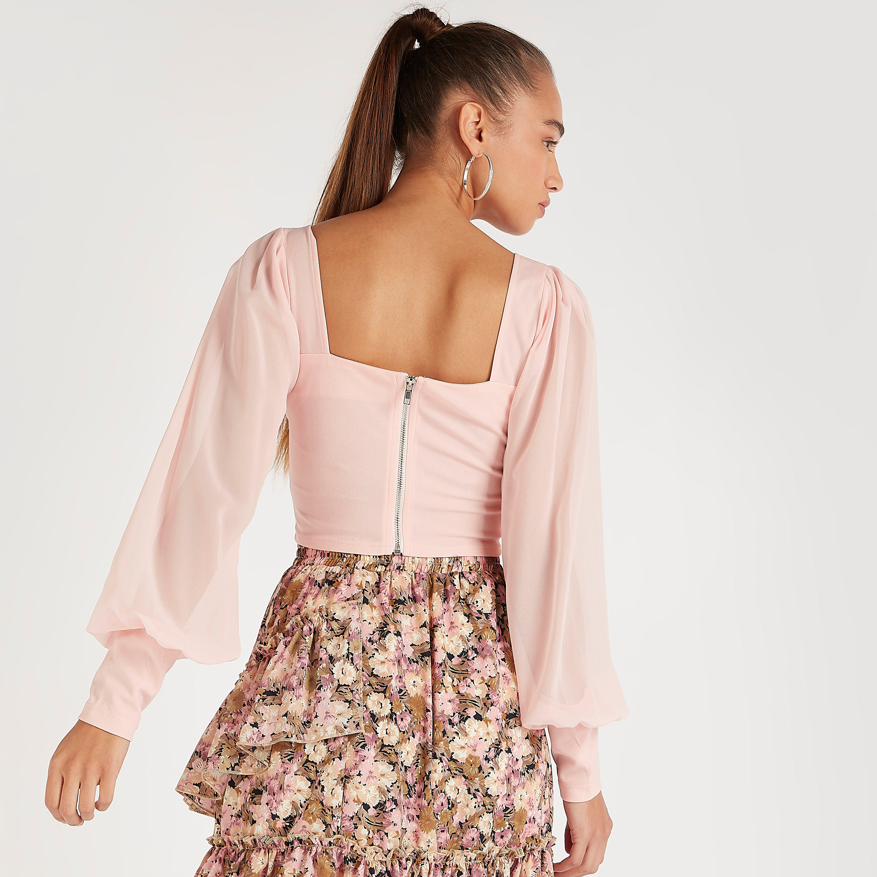 2Xtremz Solid Top with Sweetheart Neck and Zipper Back-women-clothing-shirtsandblouses-blouses-image-4