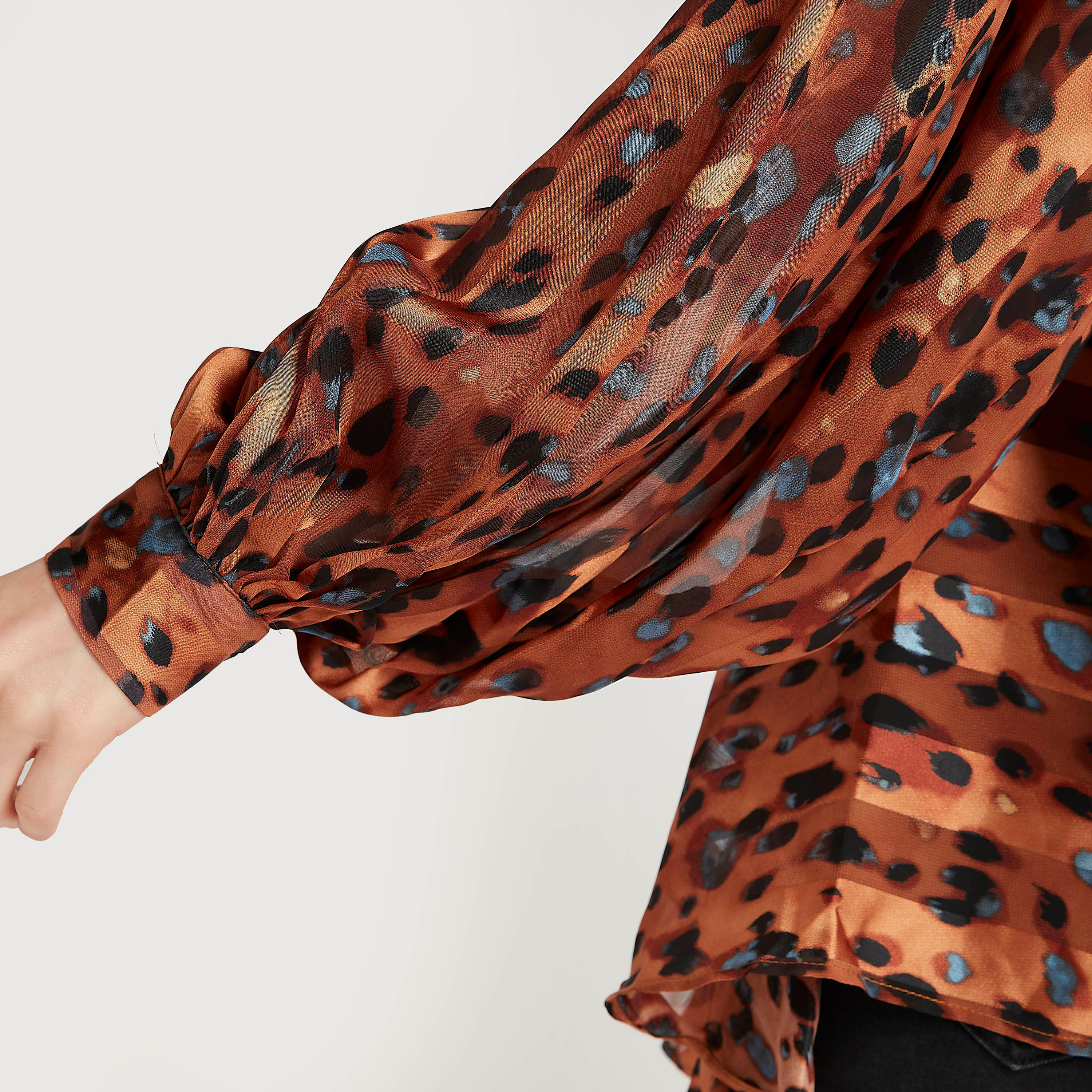 2Xtremz Printed Top with Neck Tie-Up and Long Sleeves-women-clothing-shirtsandblouses-blouses-image-5
