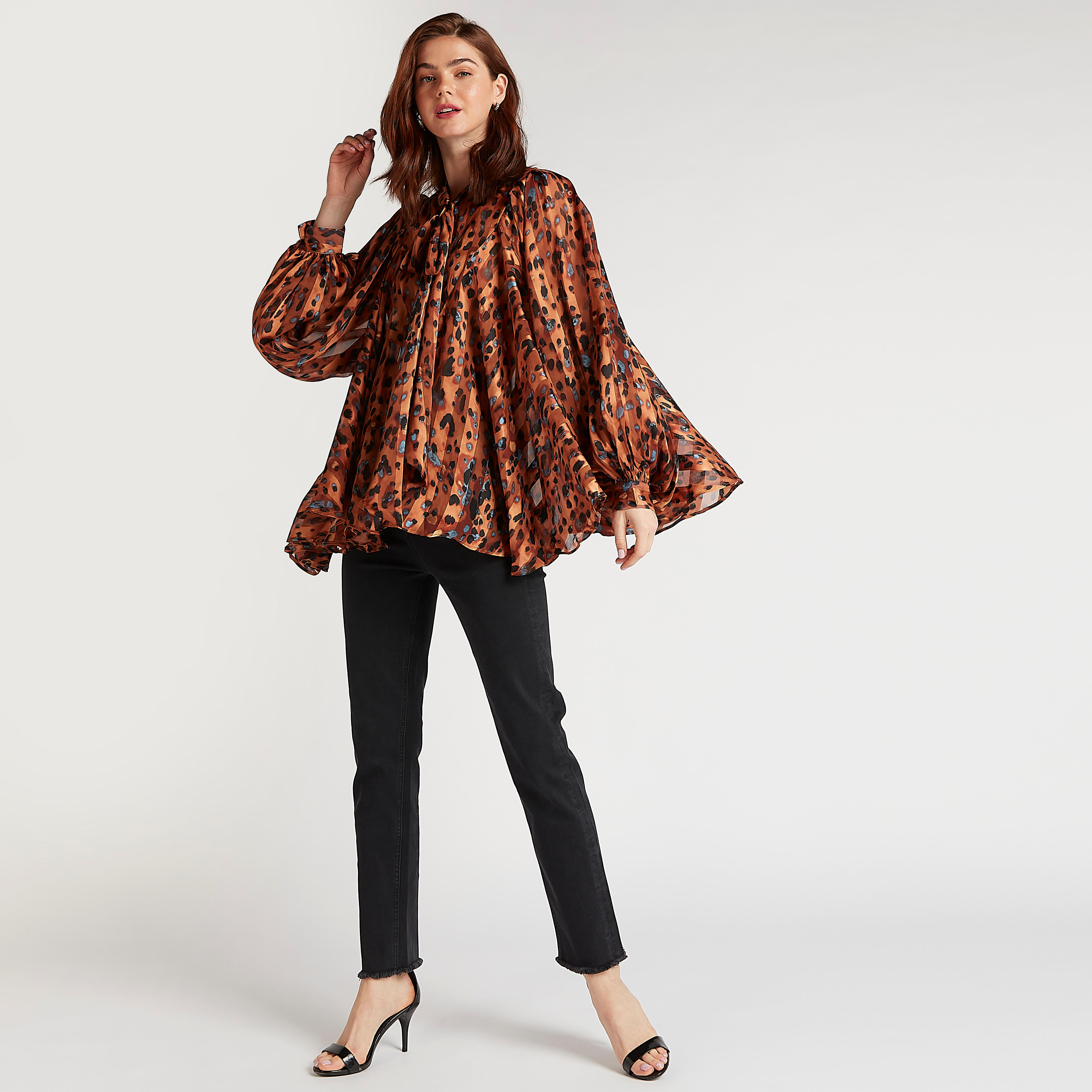 2Xtremz Printed Top with Neck Tie-Up and Long Sleeves-women-clothing-shirtsandblouses-blouses-image-7