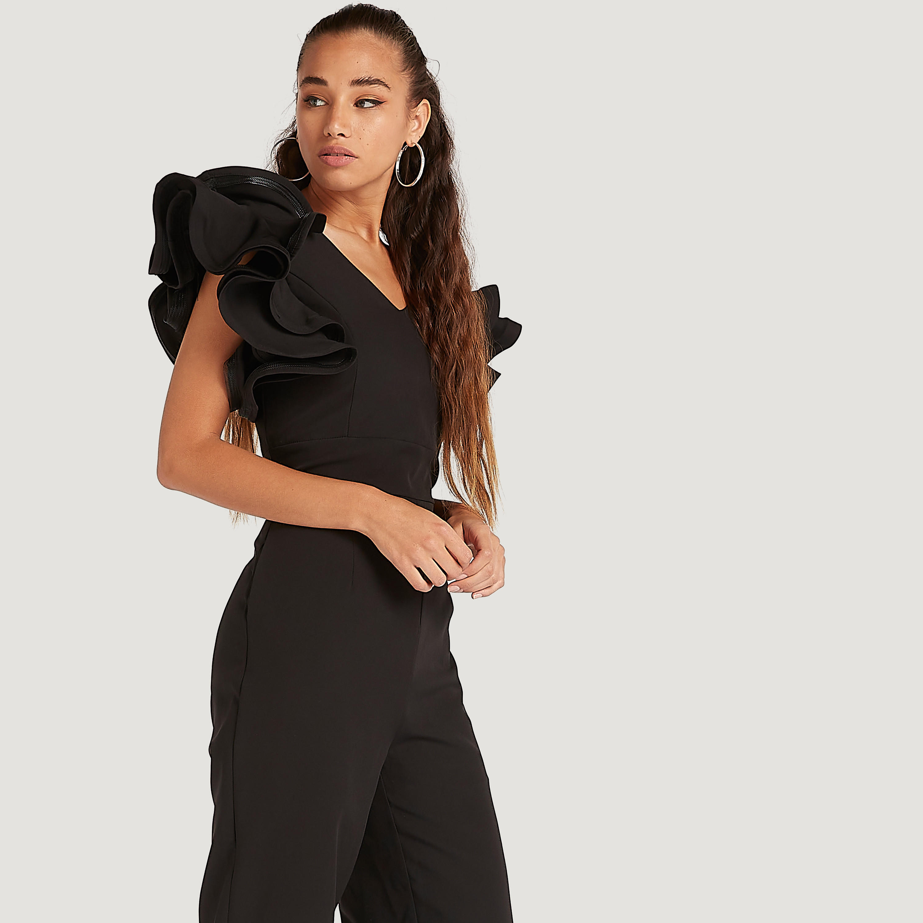 جامبسوت بطول كامل وتفاصيل كشكشة من تو إكستريمز-women-clothing-jumpsuits-image-2