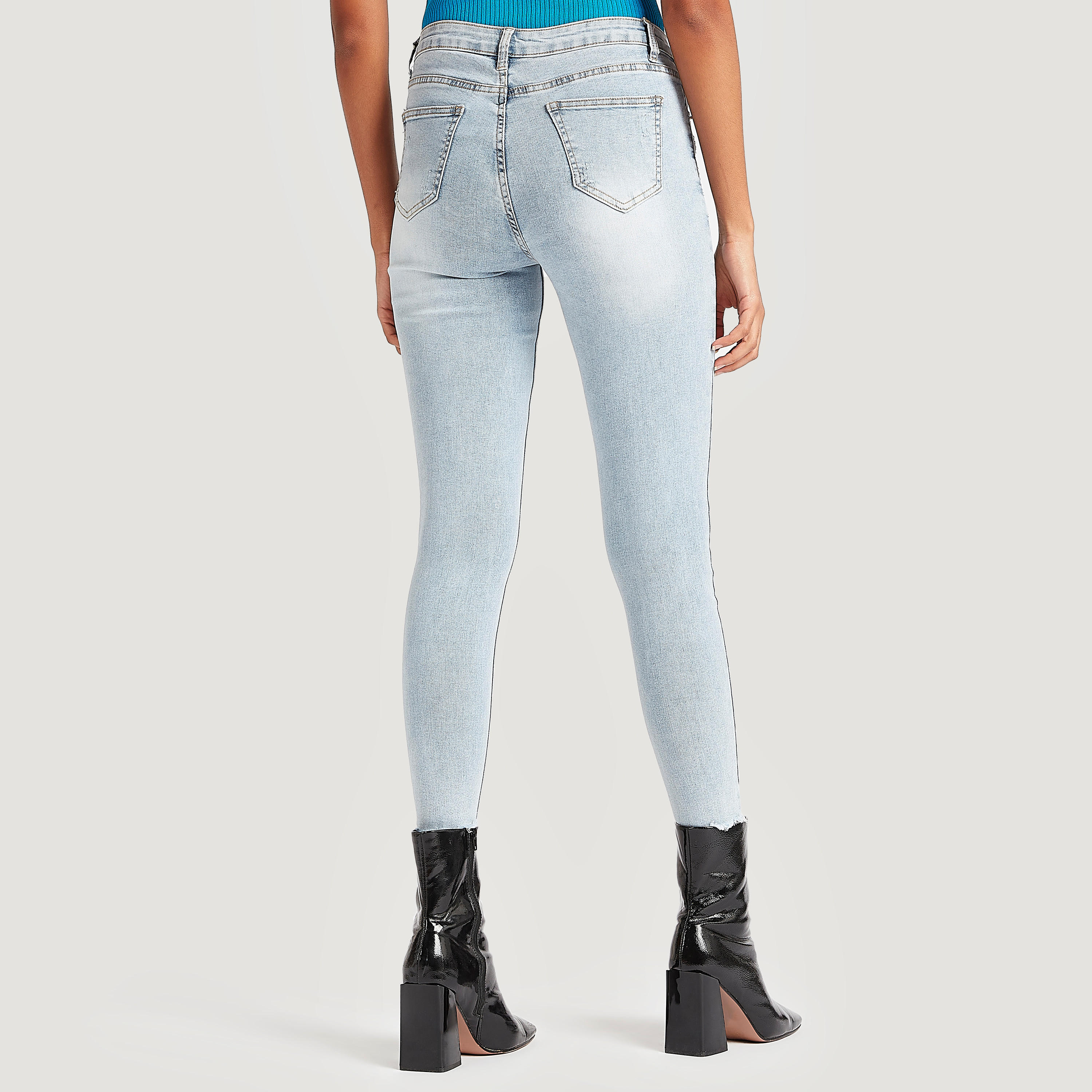2Xtremz Embellished Slim Fit High-Rise Jeans with Button Closure-women-clothing-bottoms-jeans-image-4