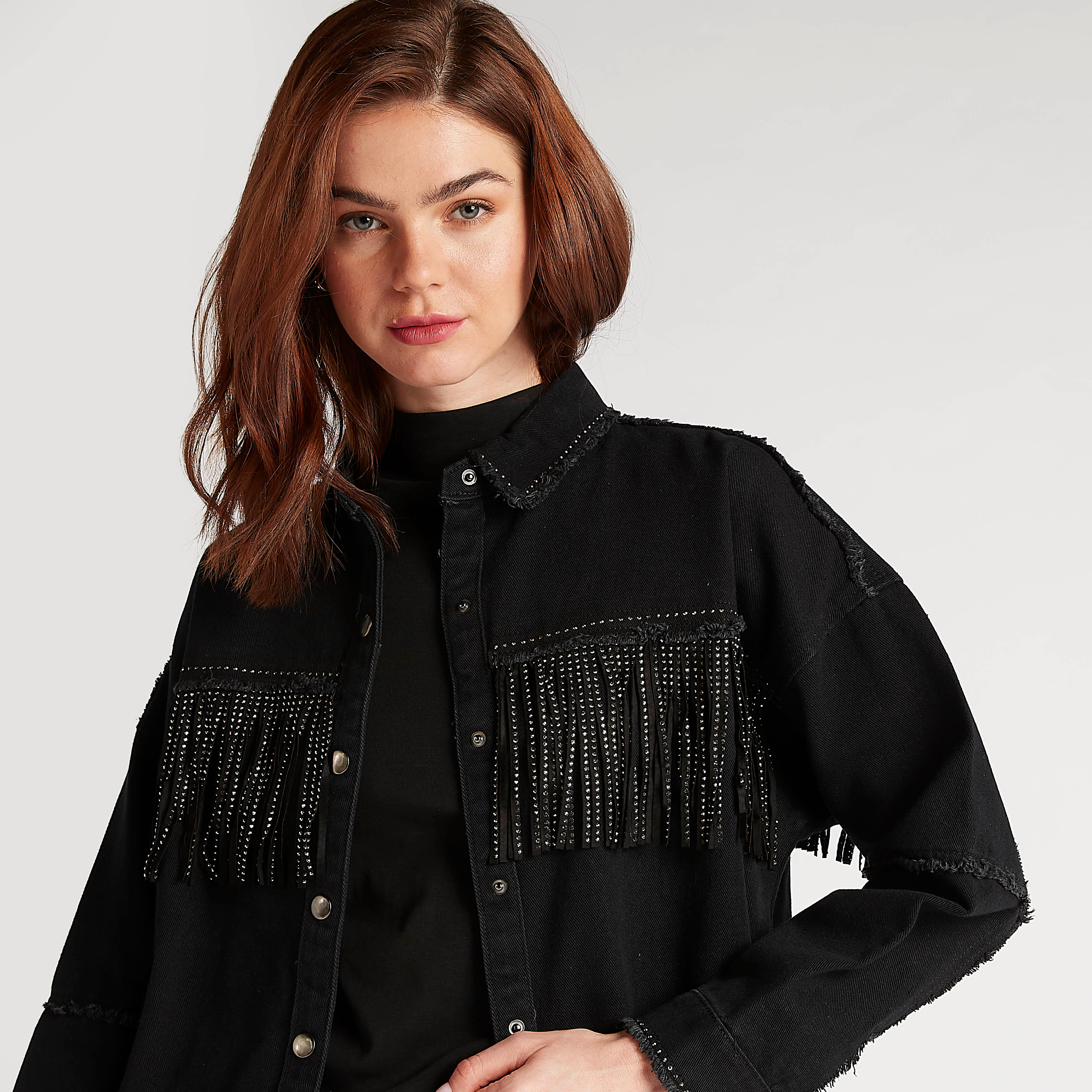 2Xtremz Embellished Denim Jacket with Fringes-women-winterwear-coatsandjackets-jackets-image-5