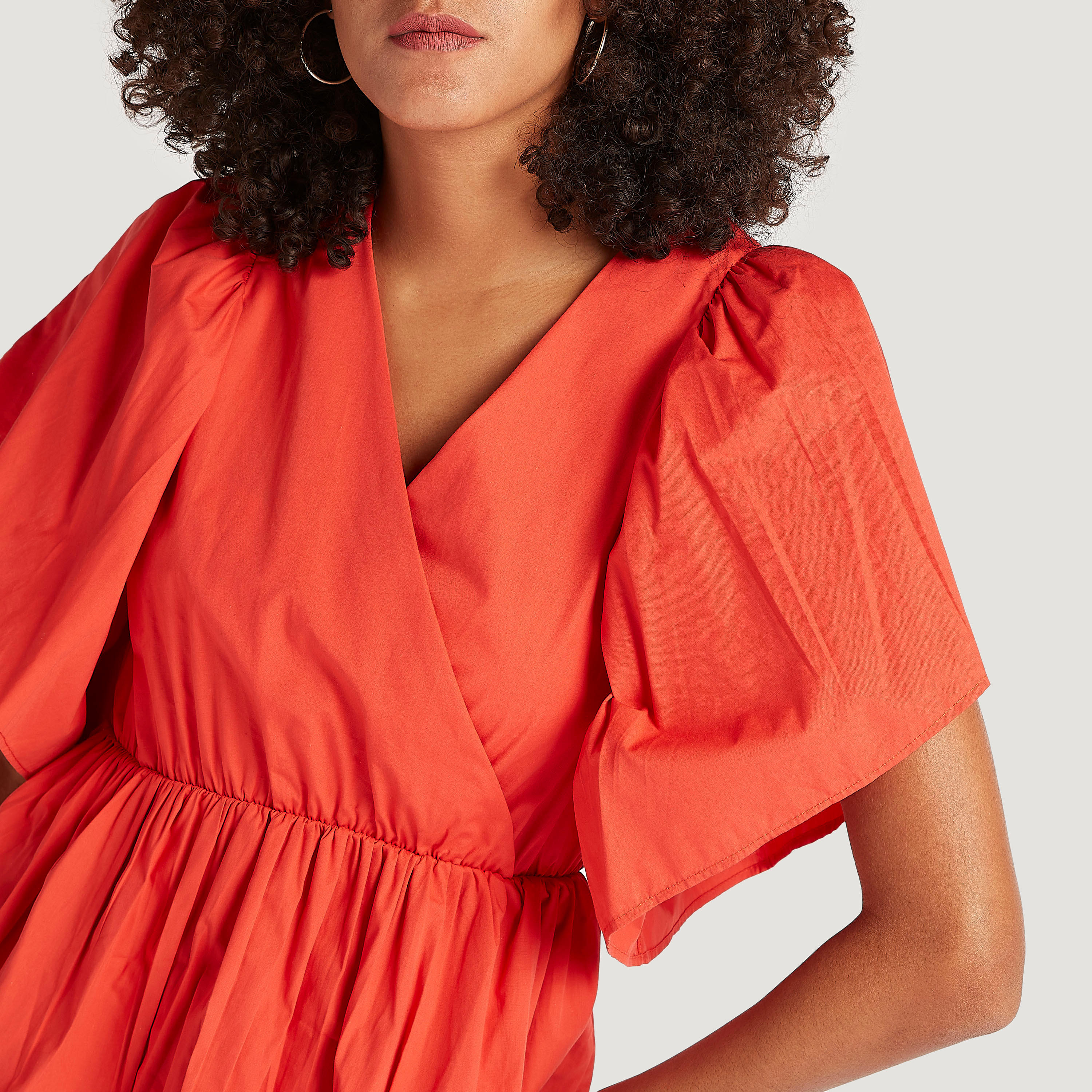 2Xtremz Solid V-neck Peplum Top with Tie-Ups-women-clothing-shirtsandblouses-blouses-image-5
