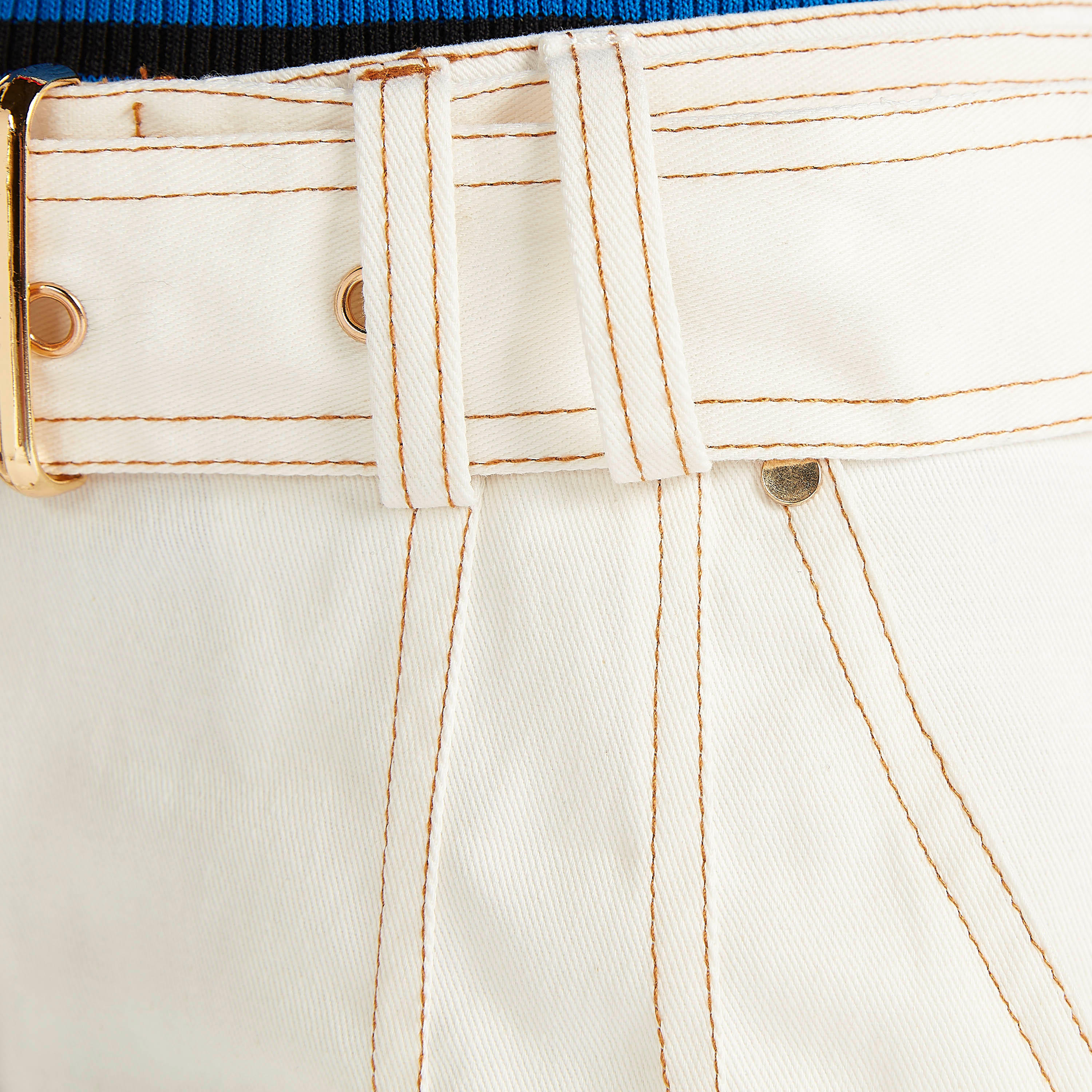 2Xtremz Solid Mid-Rise Denim Belted Shorts with Pockets-women-clothing-bottoms-shorts-image-5