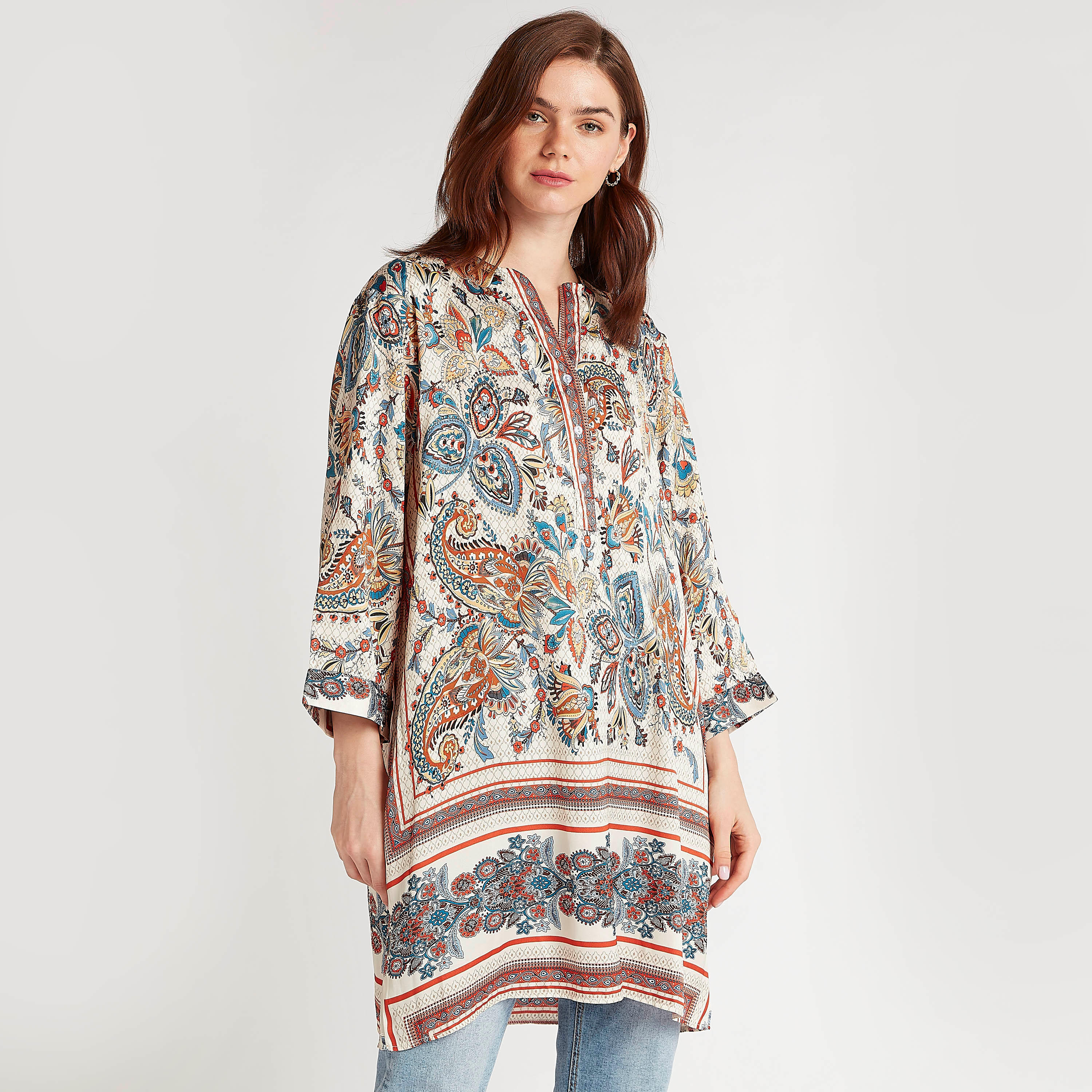 2Xtremz Printed V-neck Tunic with Long Sleeves-women-clothing-shirtsandblouses-blouses-image-7