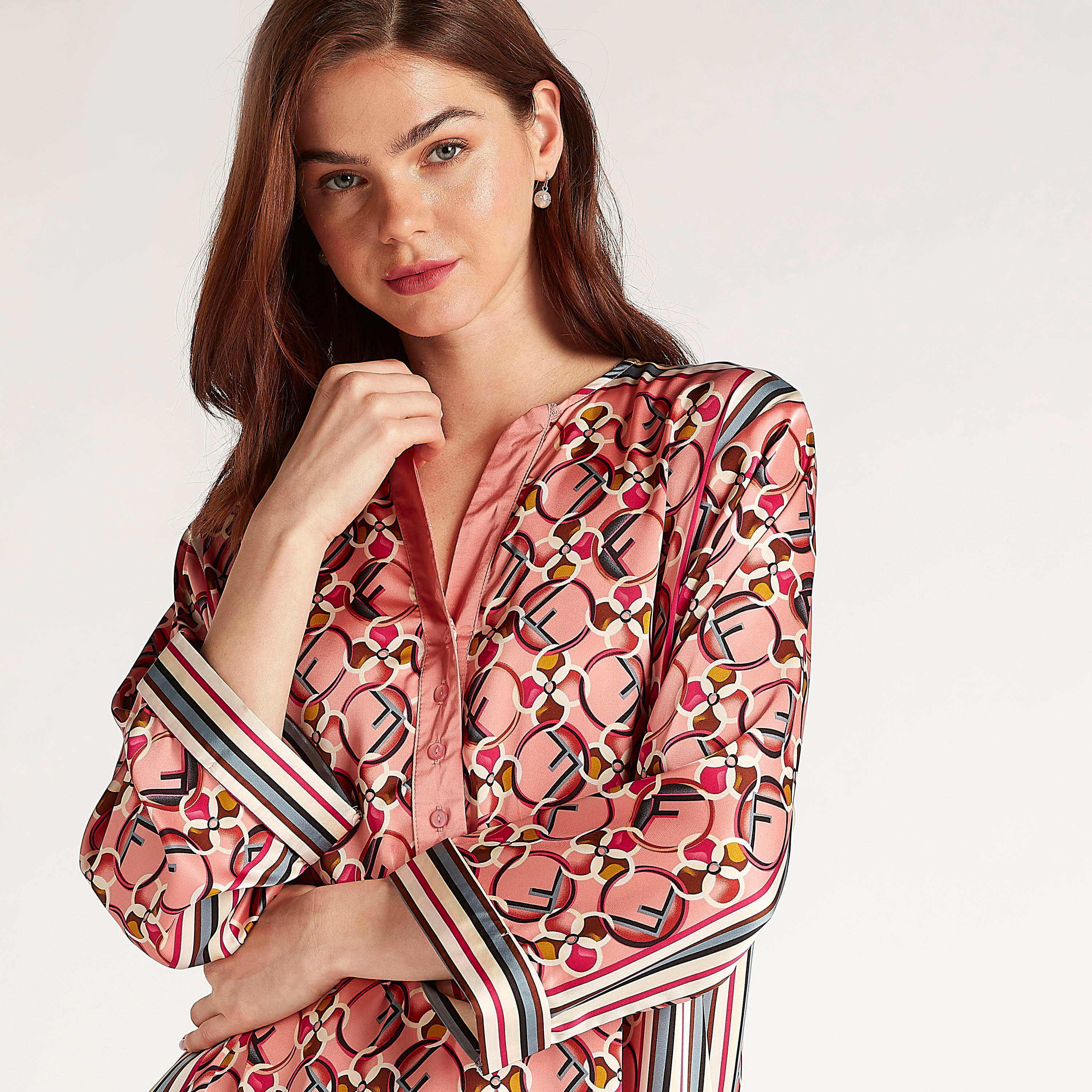 2Xtremz Printed Tunic with V-neck and Long Sleeves-women-clothing-shirtsandblouses-blouses-image-3