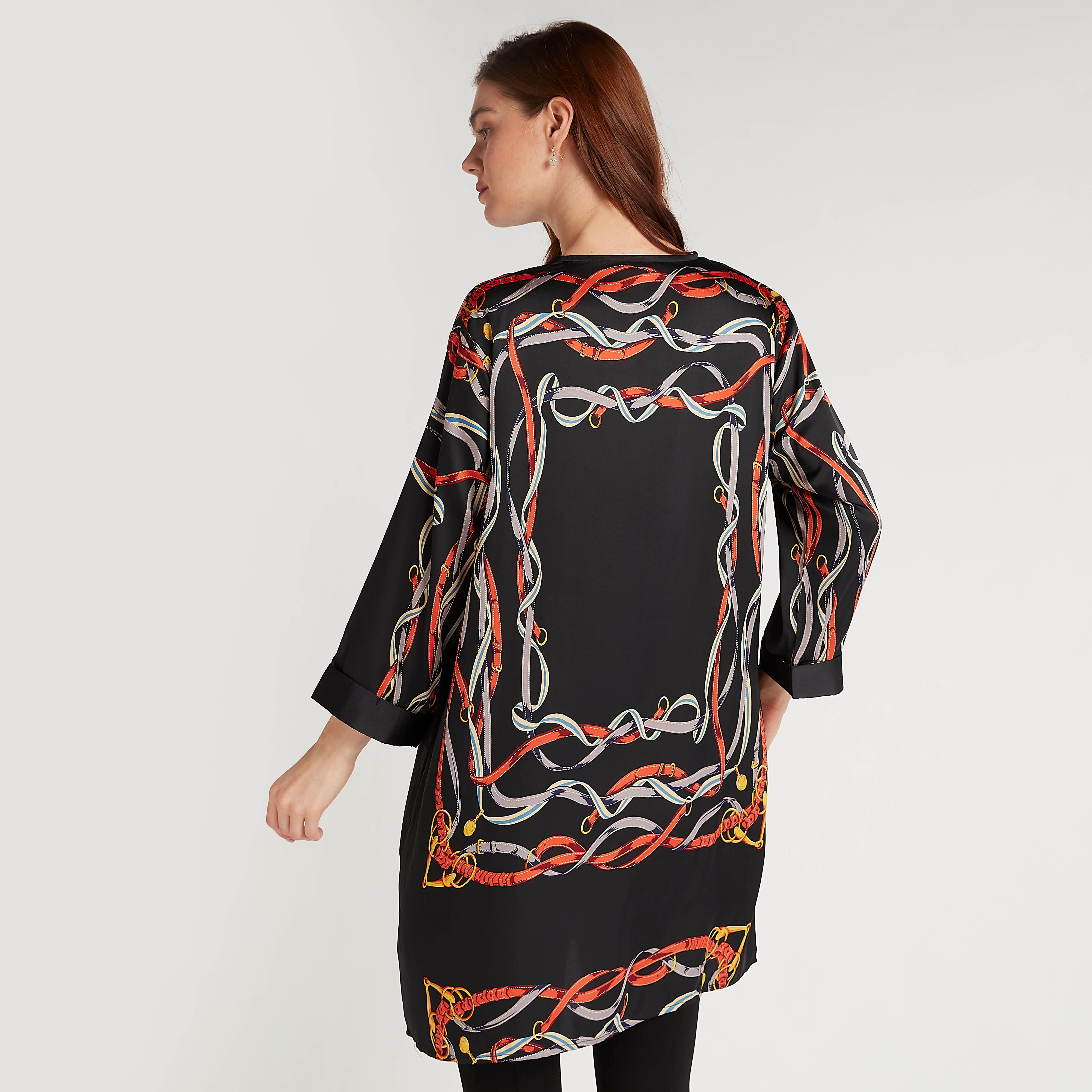 تونيك بطبعات وياقة v وأكمام طويلة من تو إكستريمز-women-clothing-shirtsandblouses-blouses-image-4