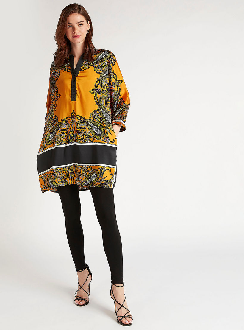 تونيك بطبعات بيزلي وياقة v وأكمام طويلة من تو إكستريمز-women-clothing-shirtsandblouses-blouses-image-7