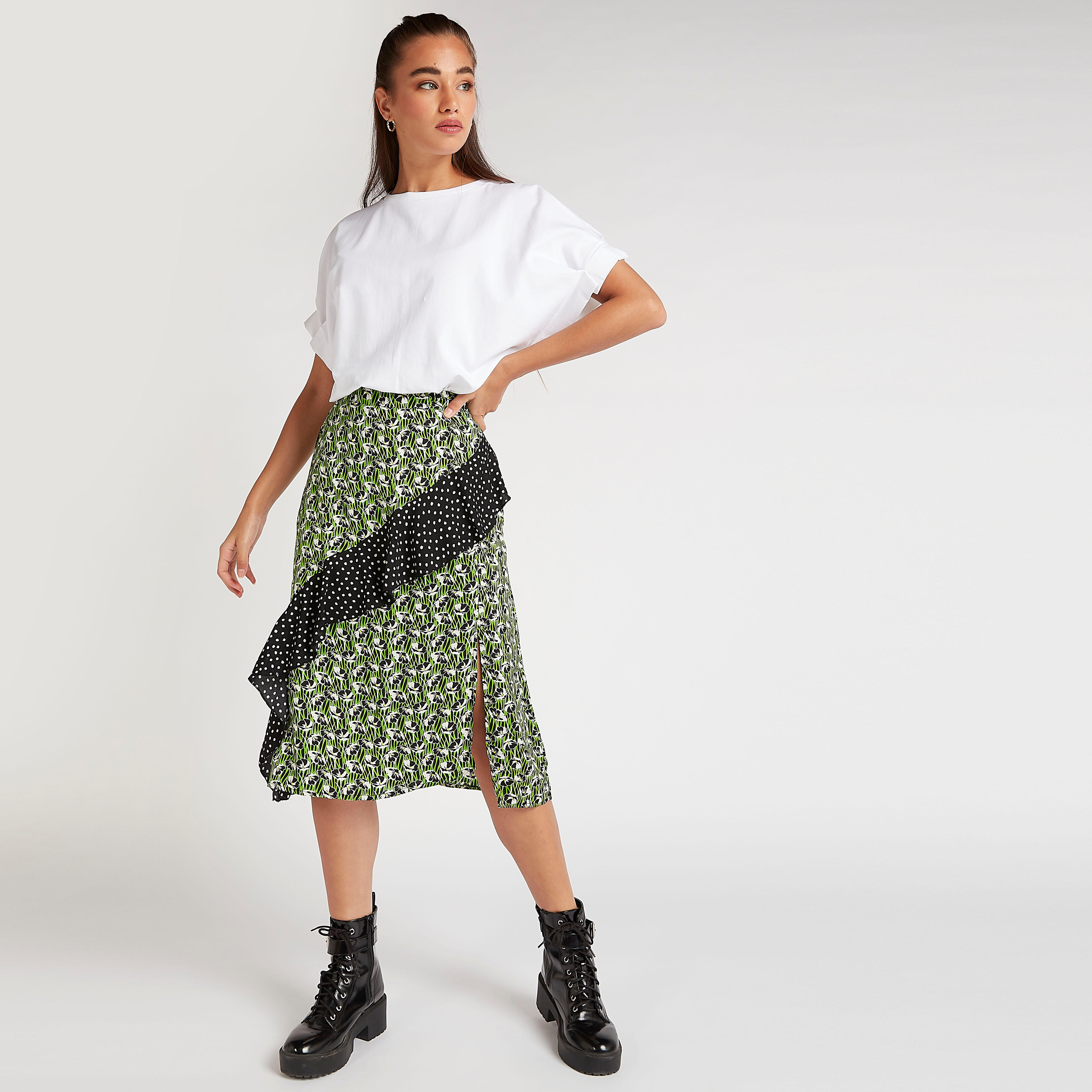 بلوزة سادة بأكمام قصيرة وأطراف مطّاطيّة من تو إكستريمز-women-clothing-shirtsandblouses-blouses-image-6
