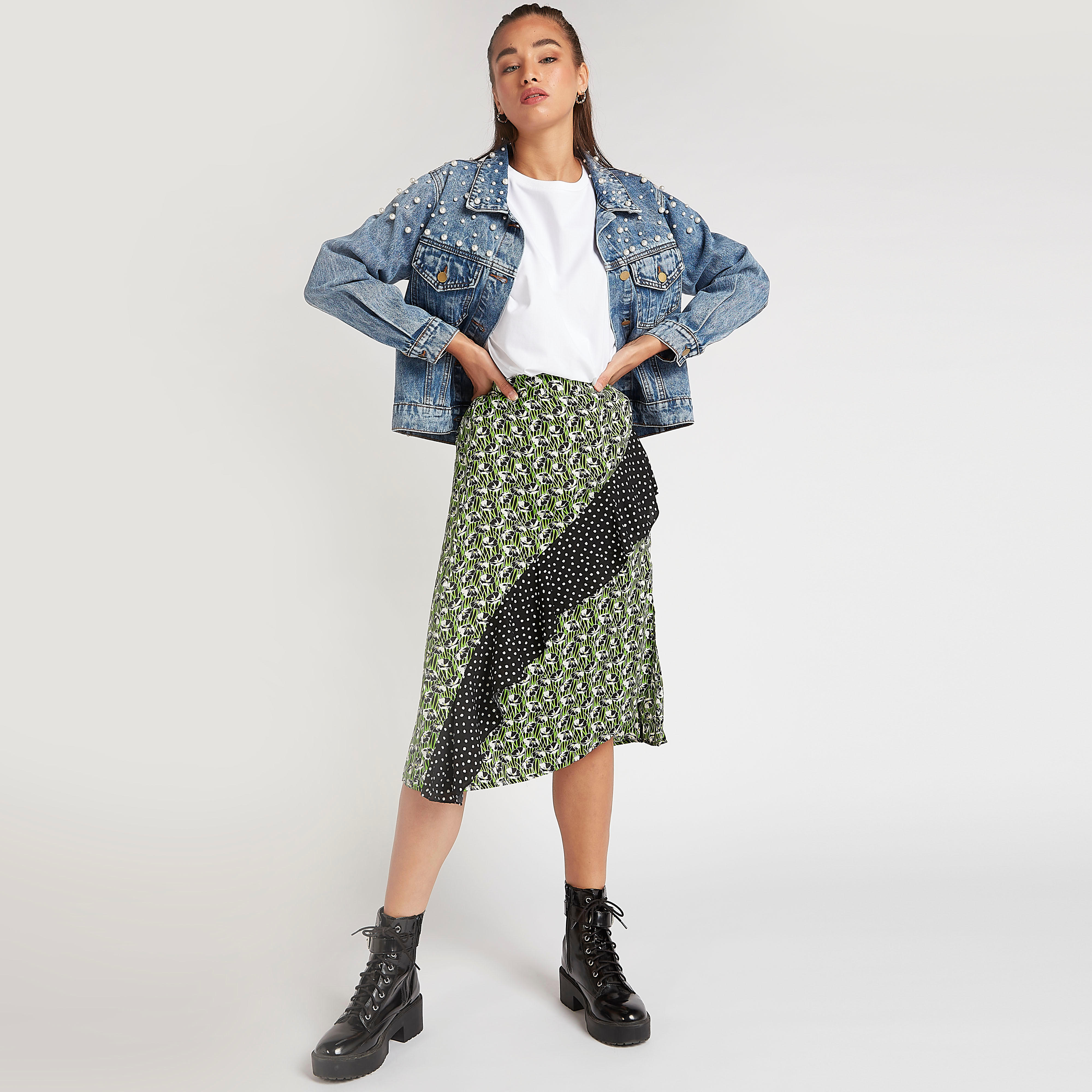 بلوزة سادة بأكمام قصيرة وأطراف مطّاطيّة من تو إكستريمز-women-clothing-shirtsandblouses-blouses-image-1