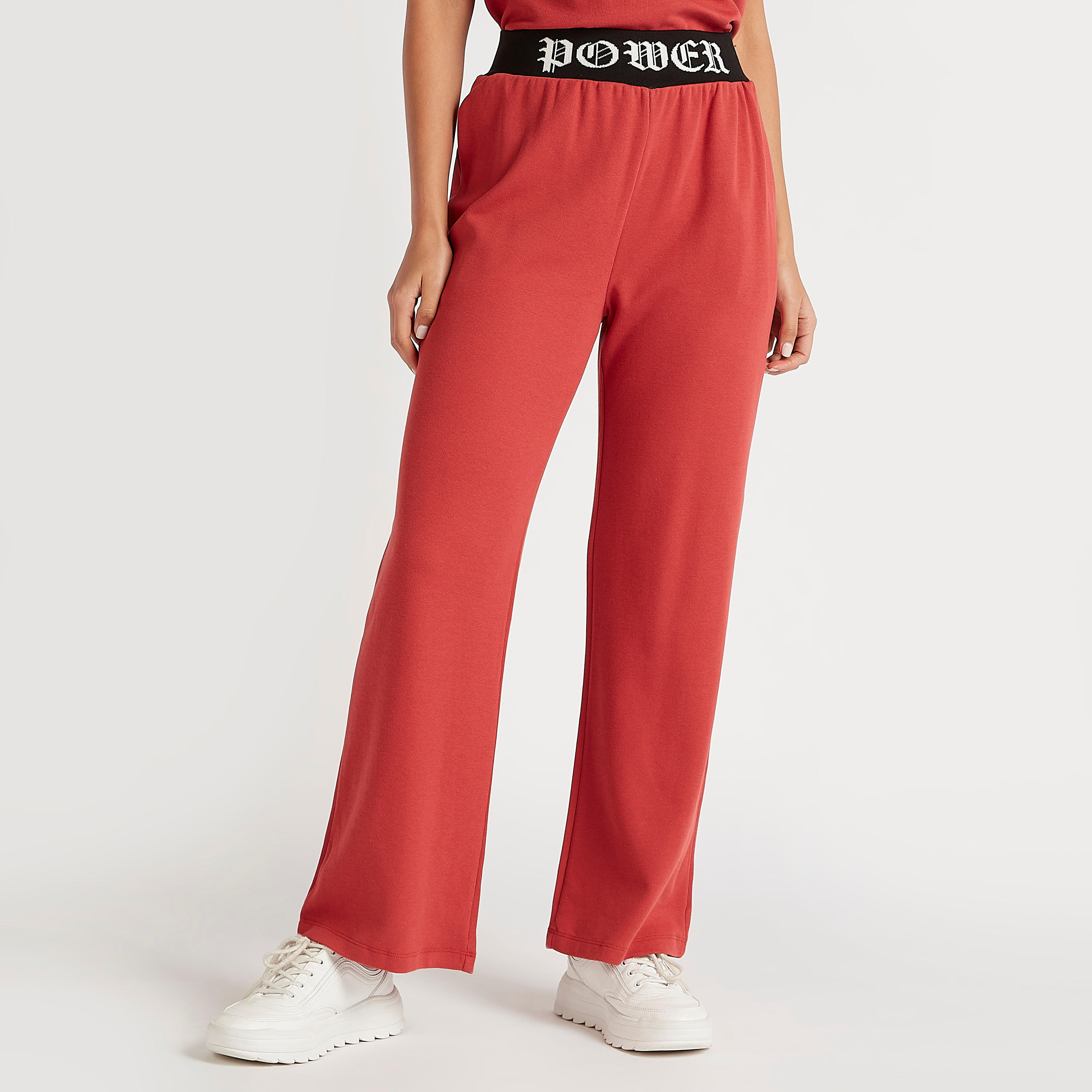 2Xtremz Solid Mid-Rise Track Pants with Printed Waistband-women-clothing-bottoms-joggers-image-1