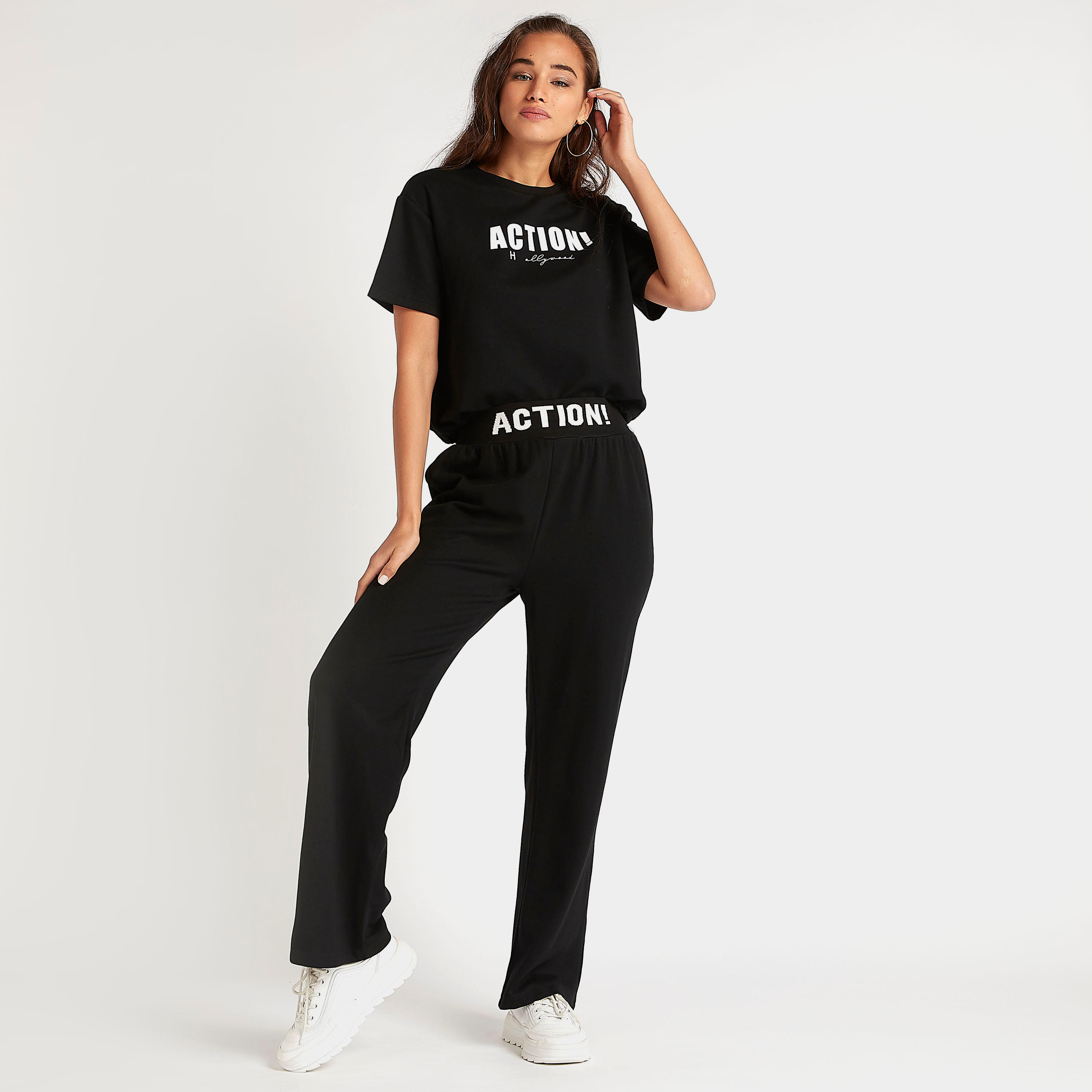 2Xtremz Printed Crew Neck T-shirt with Short Sleeves-women-clothing-tshirts-image-2