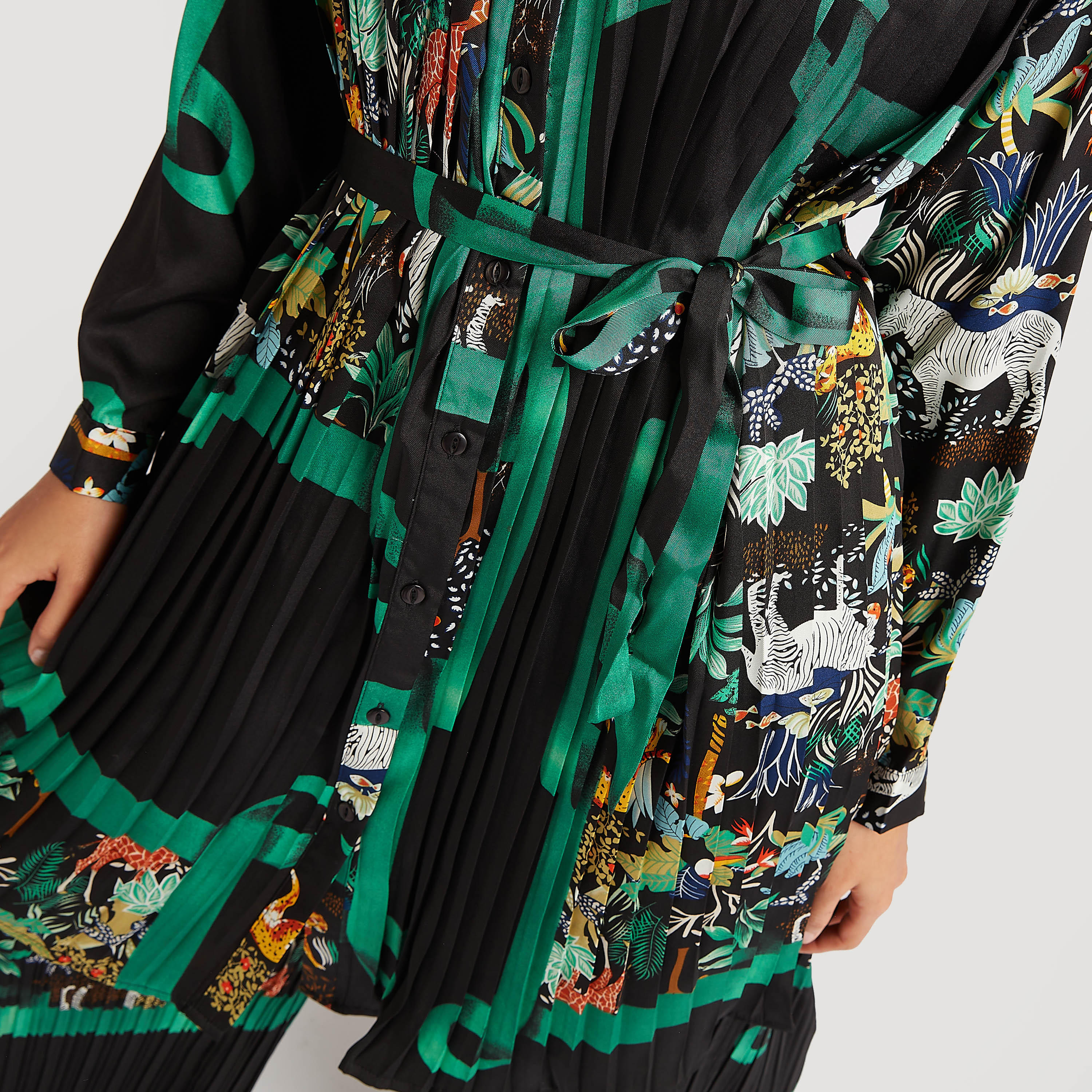 تونيك بطبعات وثنايا وياقة ماندارين من تو إكستريمز-women-clothing-shirtsandblouses-blouses-image-6